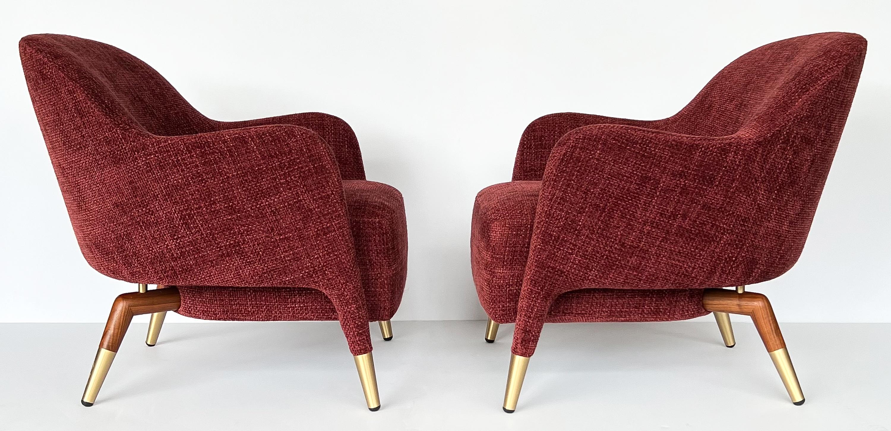 Italian Pair of Gio Ponti D.151.4 Molteni & C Lounge Chairs