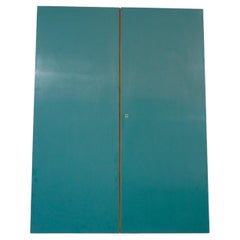 pair of GIO PONTI laminate wall cupboard doors with mirrors Hotel PdP Rome, 1964