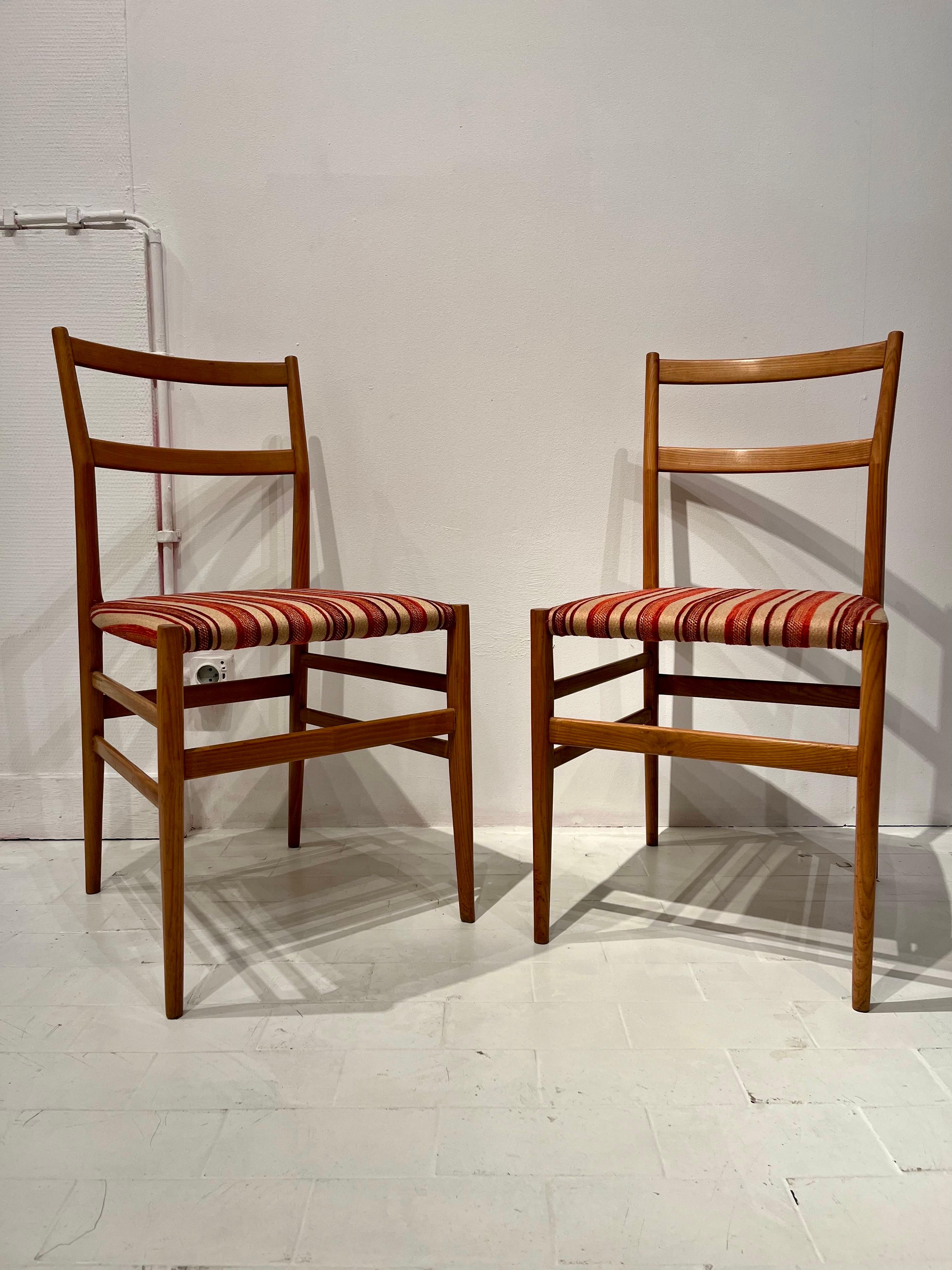 Pair of Gio Ponti Leggera Chairs, 1954 In Good Condition In Brussels, BE