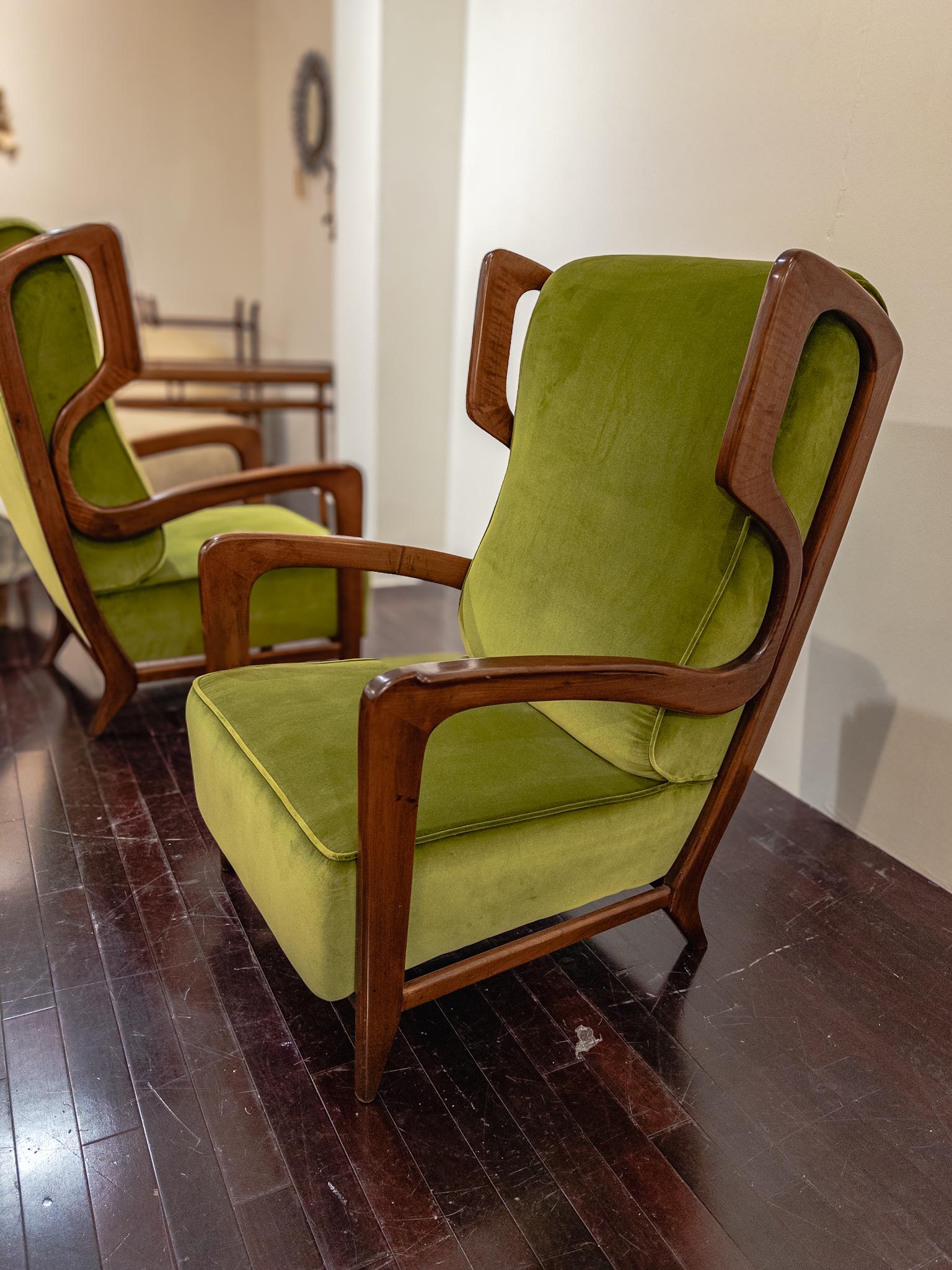Pair Of Gio Ponti Lounge Chairs For Sale 9