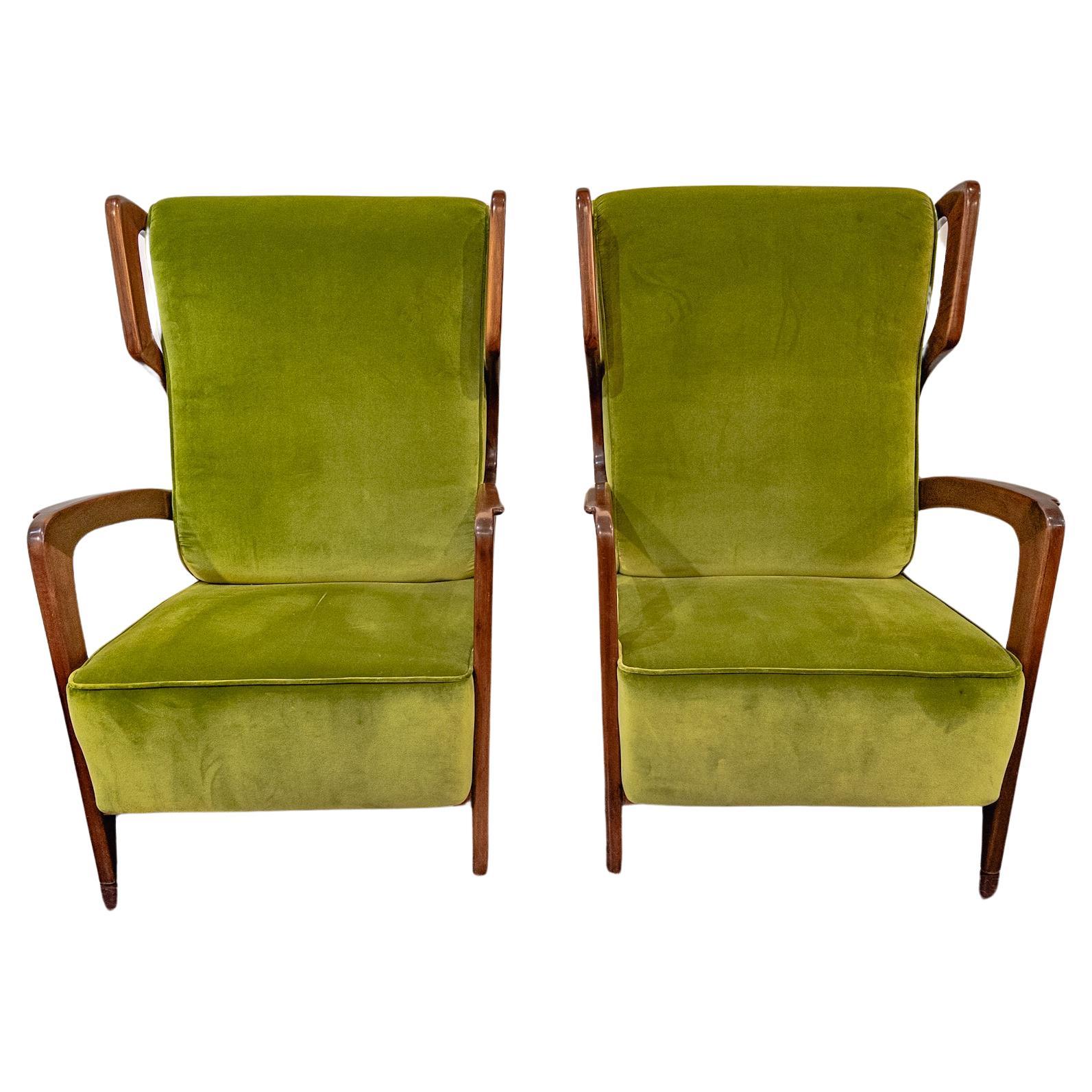 Pair Of Gio Ponti Lounge Chairs For Sale