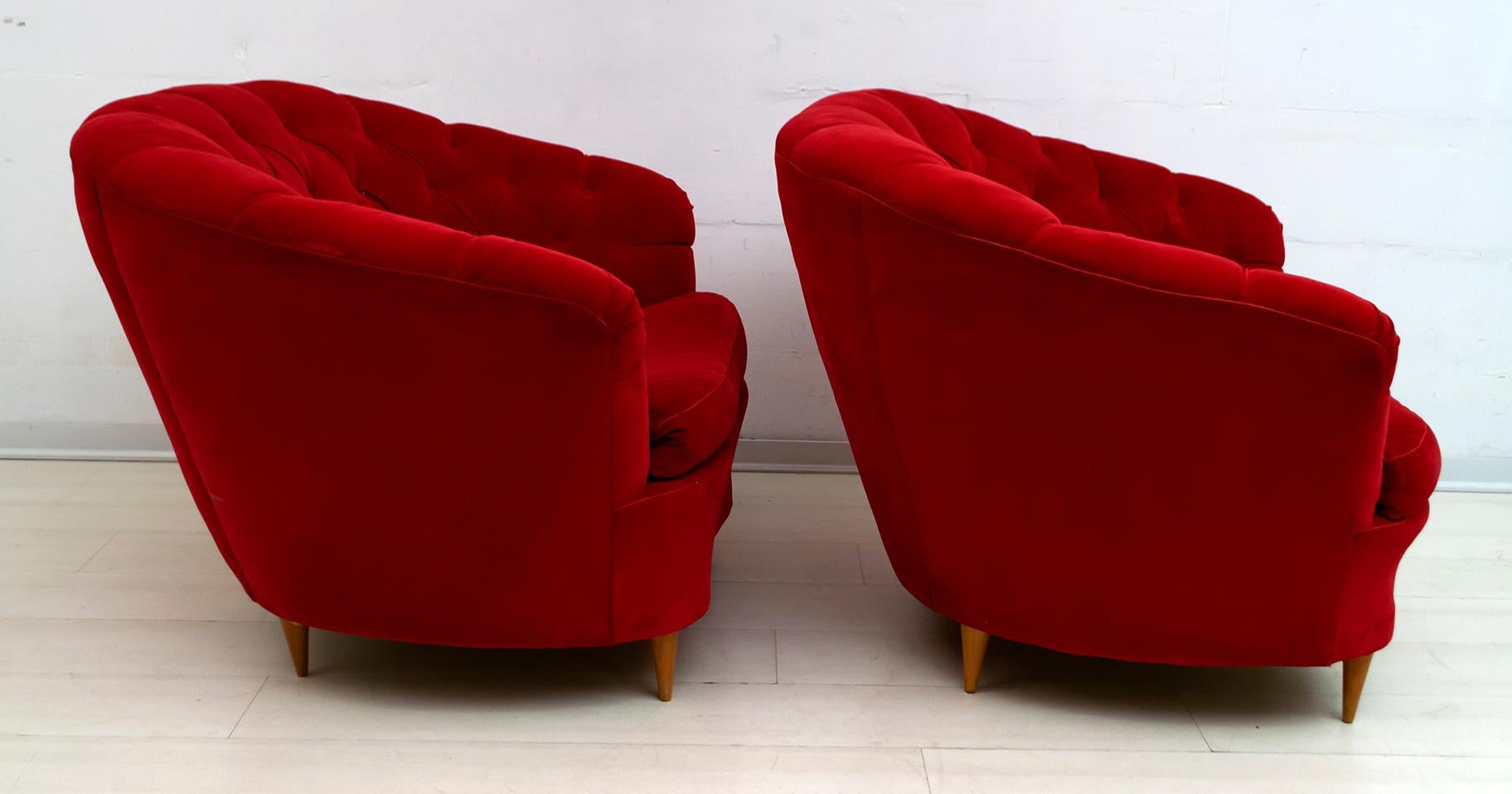 Pair of armchairs by Gio Ponti for 