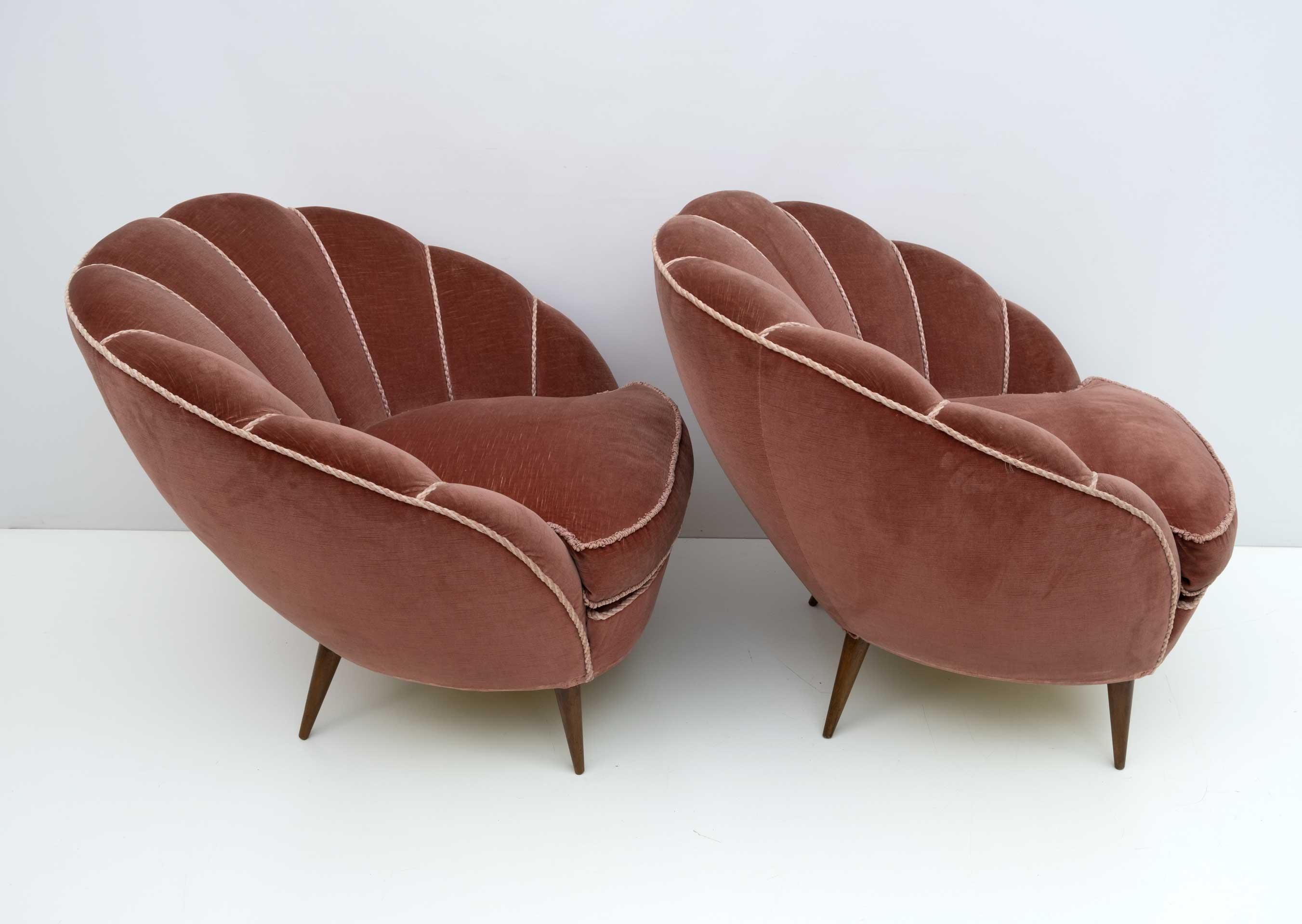 Paire de fauteuils italiens de Gio Ponti de style mi-siècle moderne par ISA Bergamo, années 50 en vente 2