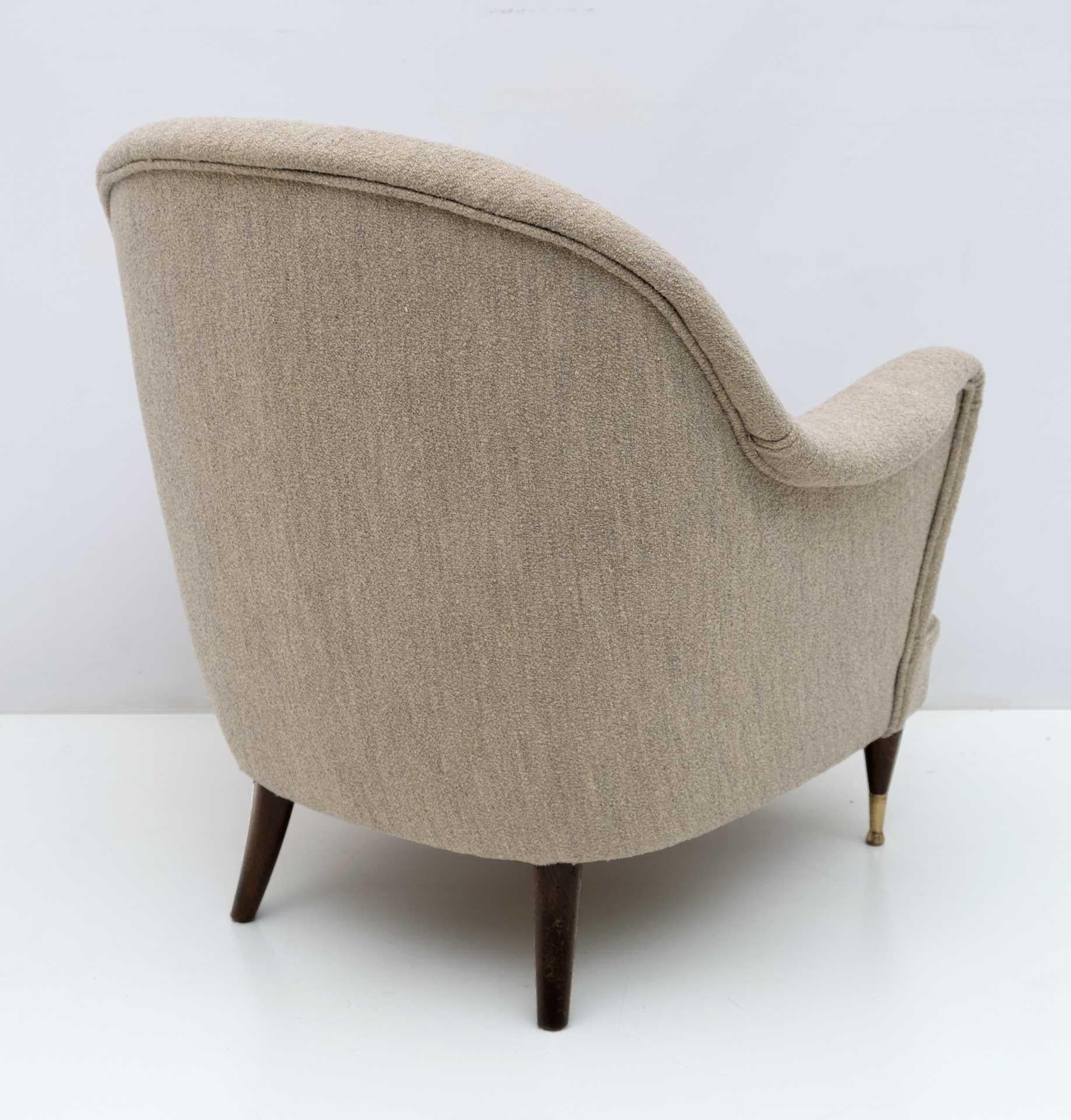 Pair of Gio Ponti Style MidCentury Modern Italian Armchairs for Isa Bergamo, 50s 1
