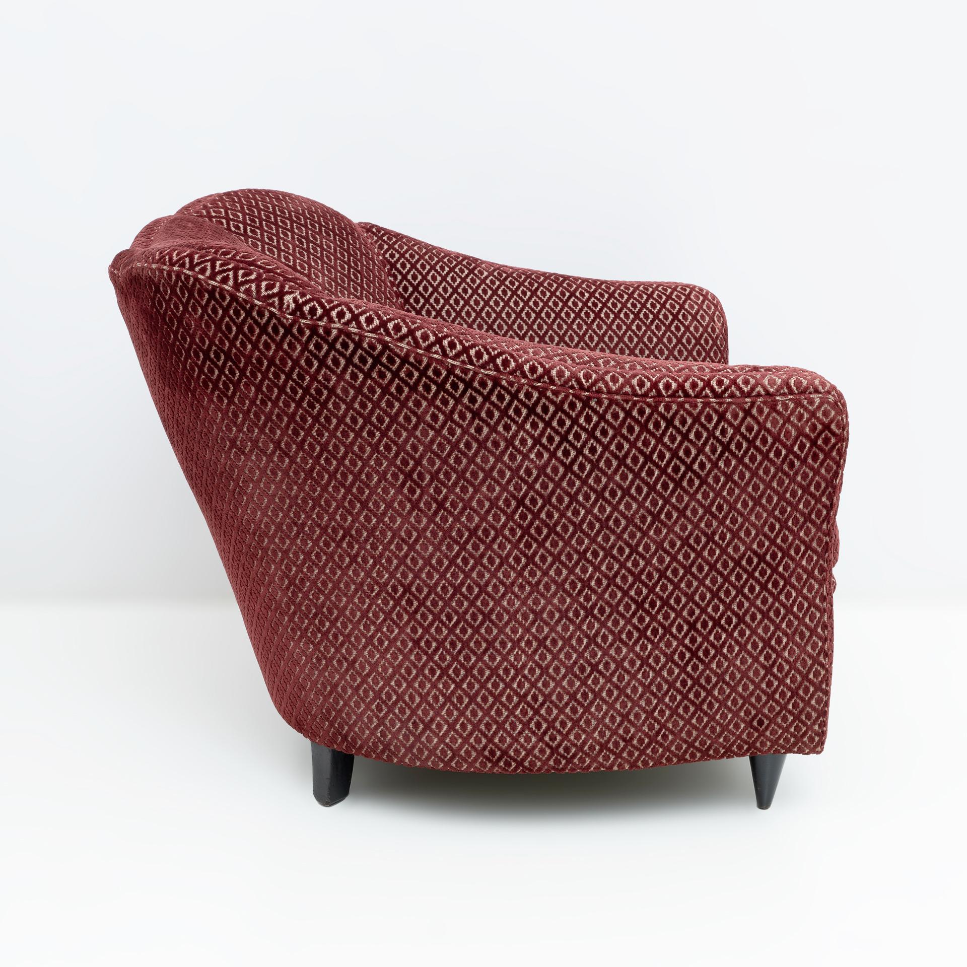Pair of Gio Ponti Mid-Century Modern Velvet Armchairs for Casa e Giardino, 1950s For Sale 7