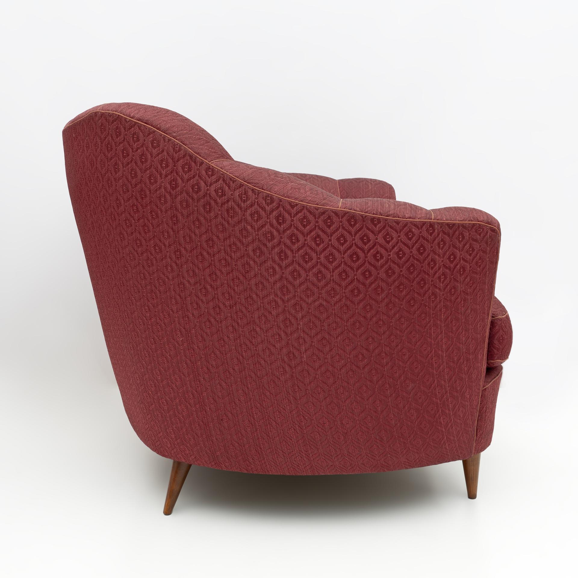 Milieu du XXe siècle Paire de fauteuils en velours Gio Ponti Modernity pour Casa e Giardino, années 1950 en vente