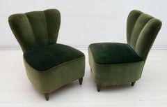 Pair of Gio Ponti Midcentury Italian Small Armchairs "Casa E Giardino", 1950s
