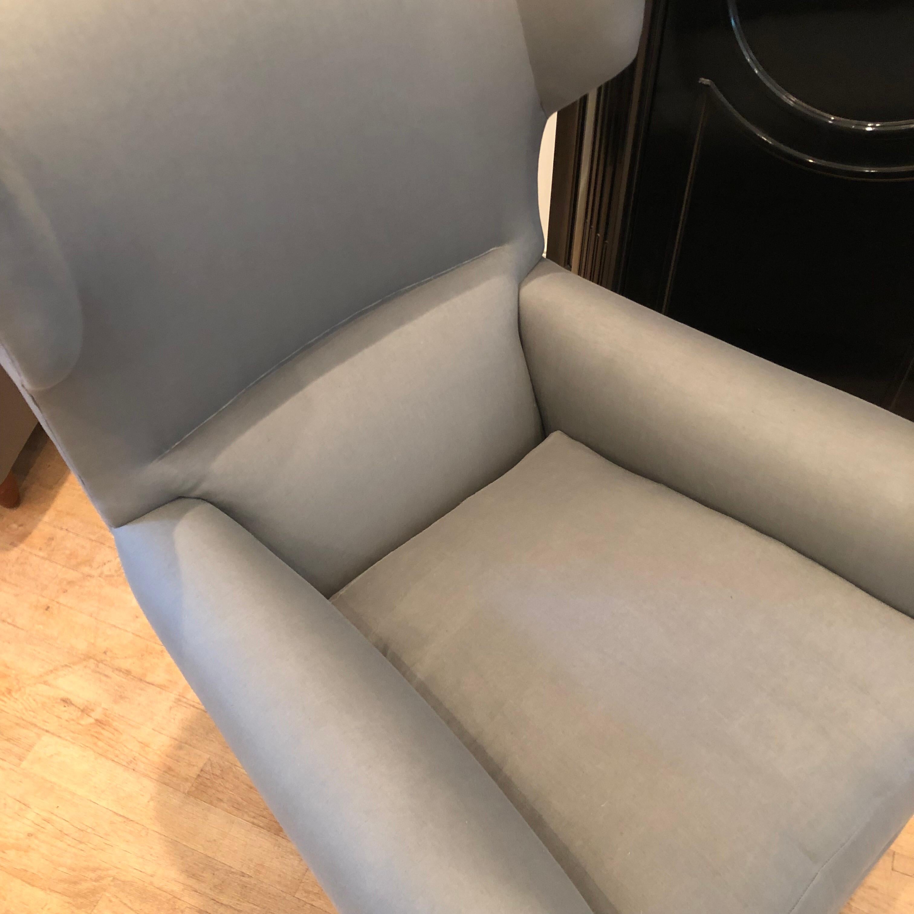 Upholstery Pair of Gio Ponti Style Armchairs For Sale