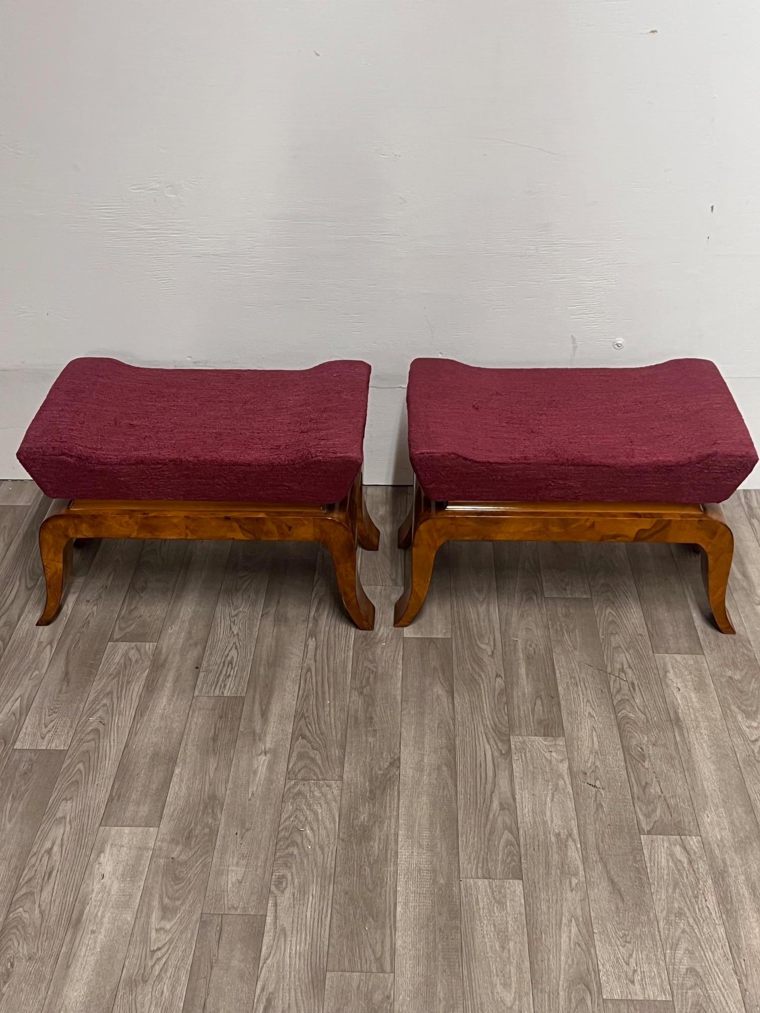 Fine XX secolo Coppia di panche in stile Gio Ponti in vendita