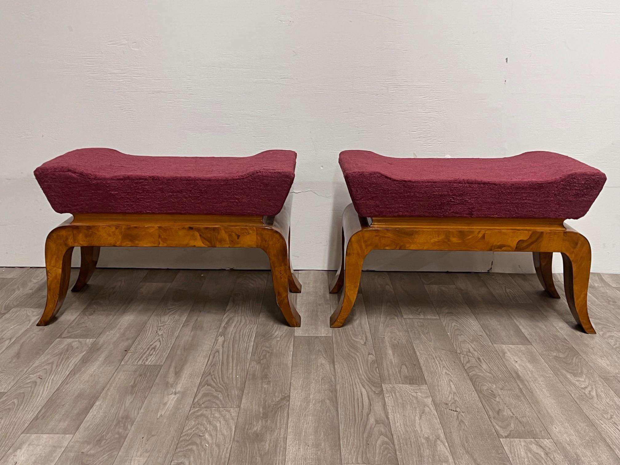 Coppia di panche in stile Gio Ponti in vendita 3