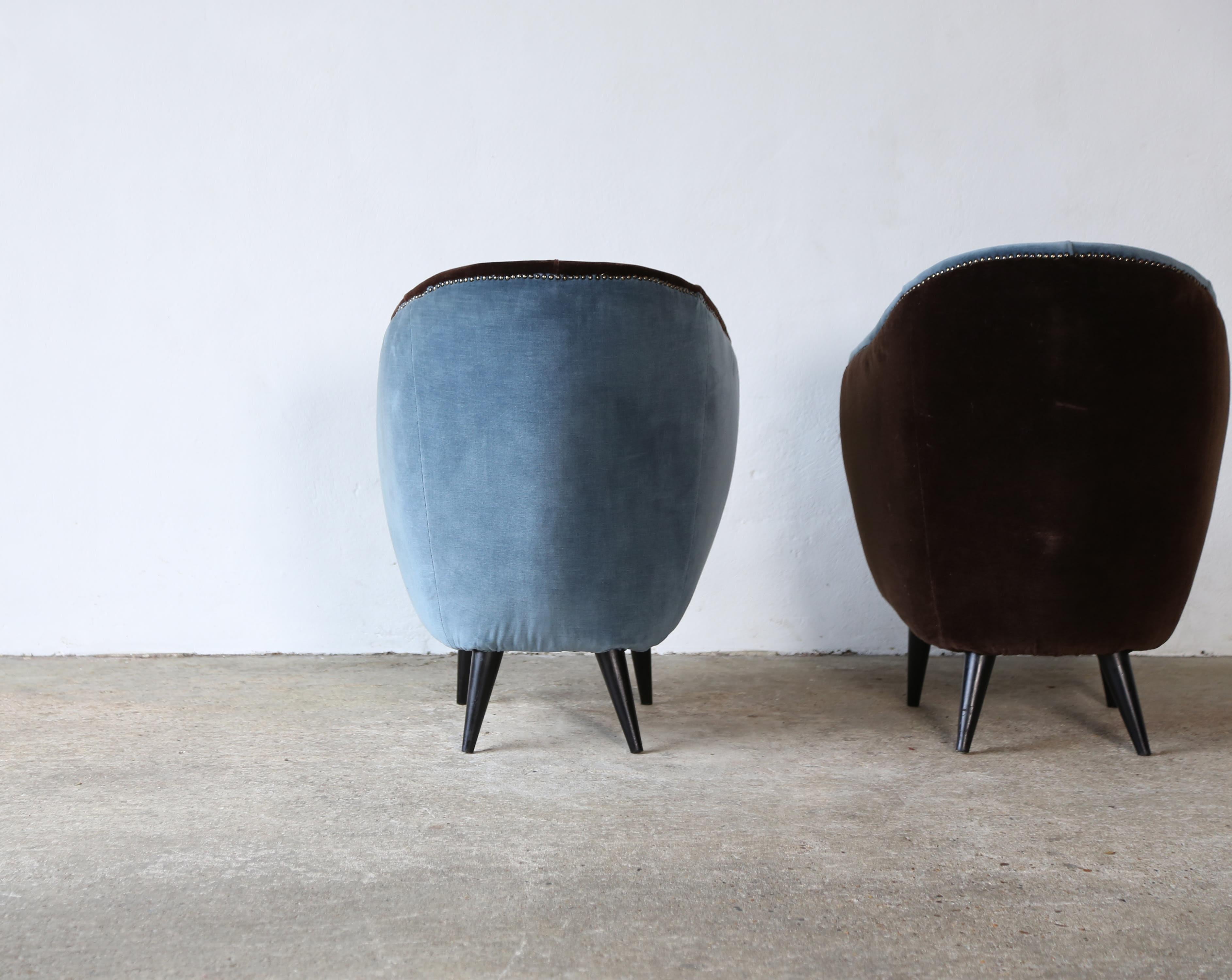 Paar Stühle im Stil von Gio Ponti, Italien, 1960er Jahre im Angebot 3