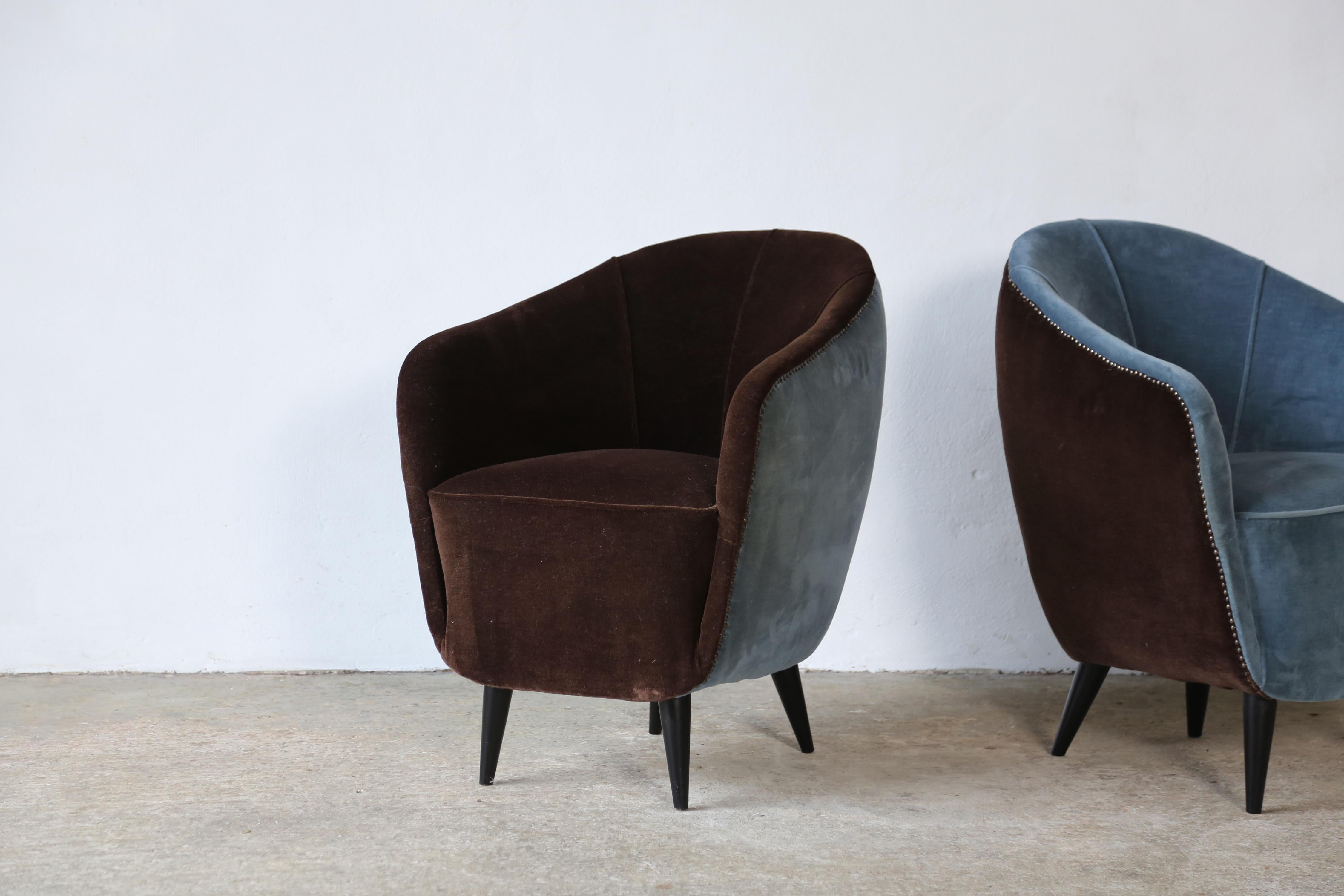20th Century Pair of Gio Ponti Style Chairs, Italy, 1960s For Sale