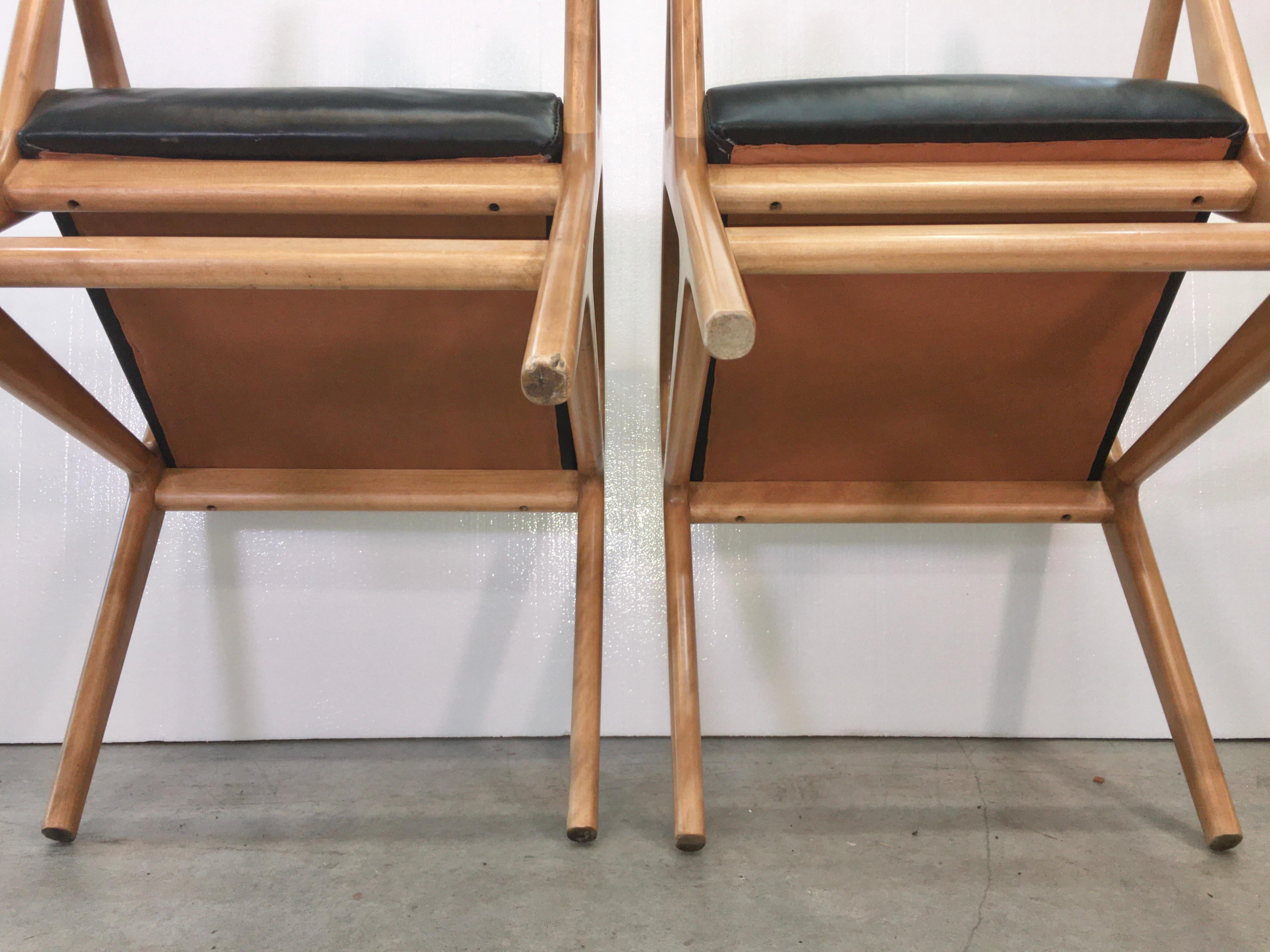 Pair of Gio Ponti Style Stools 5