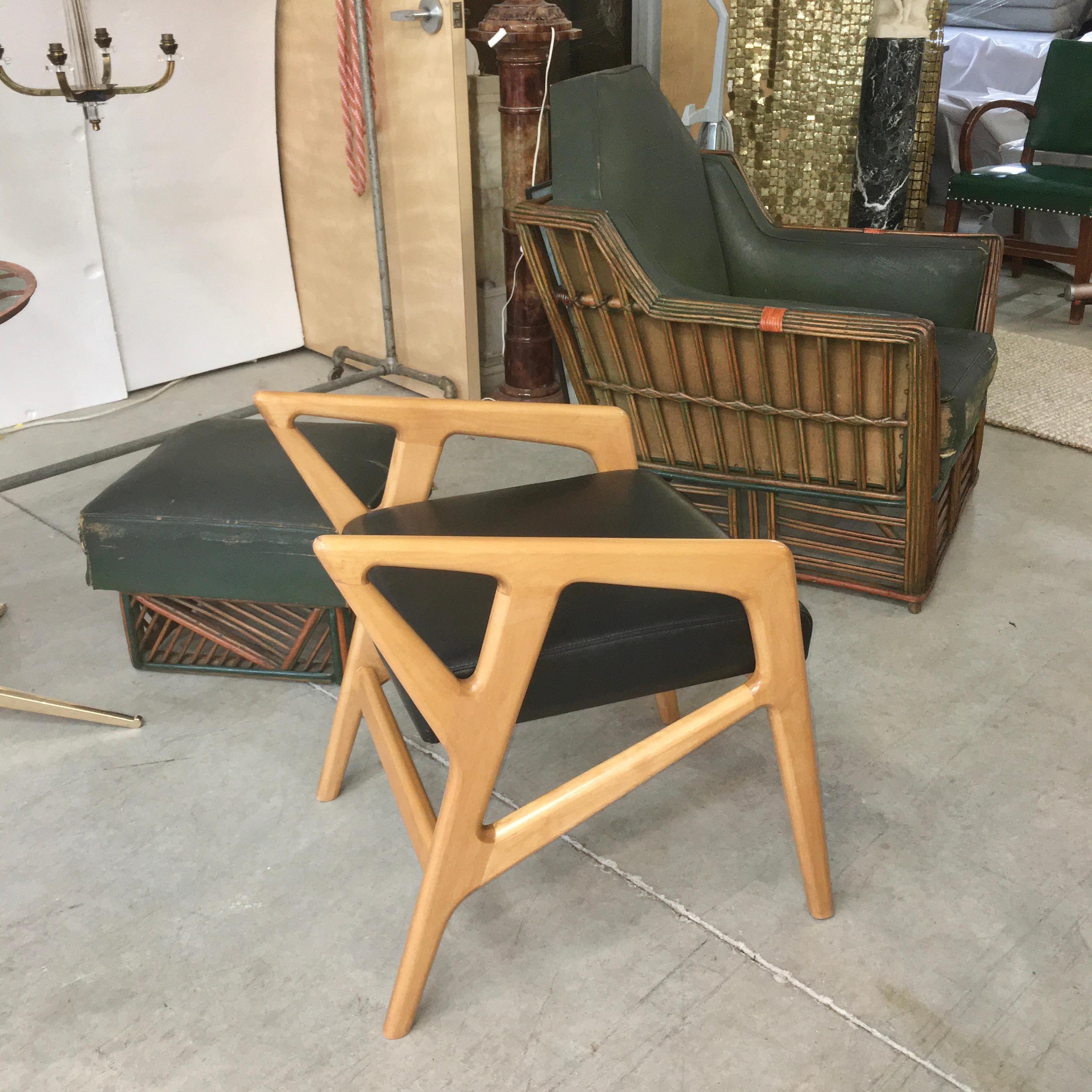 Pair of Gio Ponti Style Stools 2