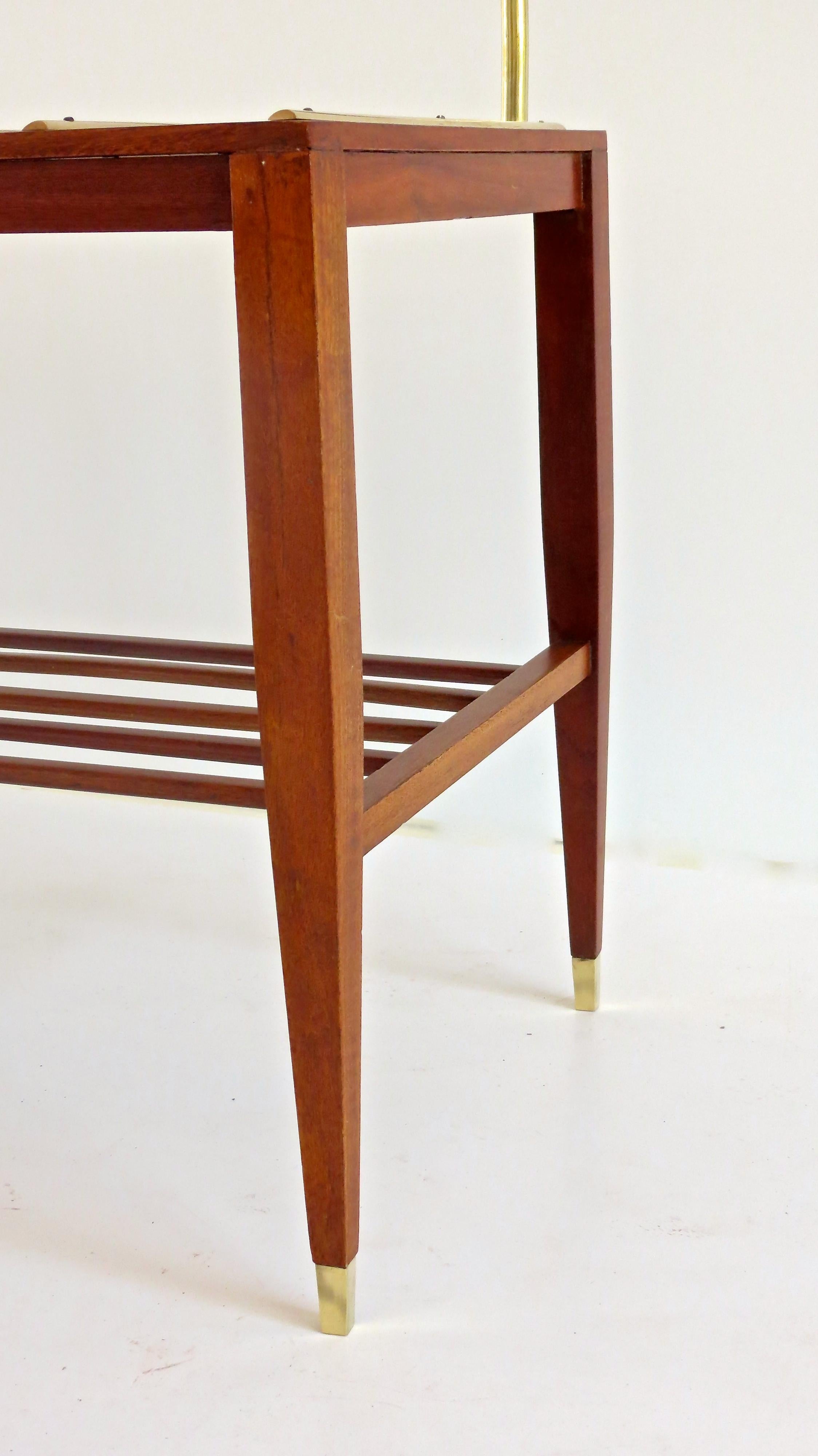 Pair of Gio Ponti Walnut Side Tables, Luggage Racks for Hotel Royal Naples, 1953 2