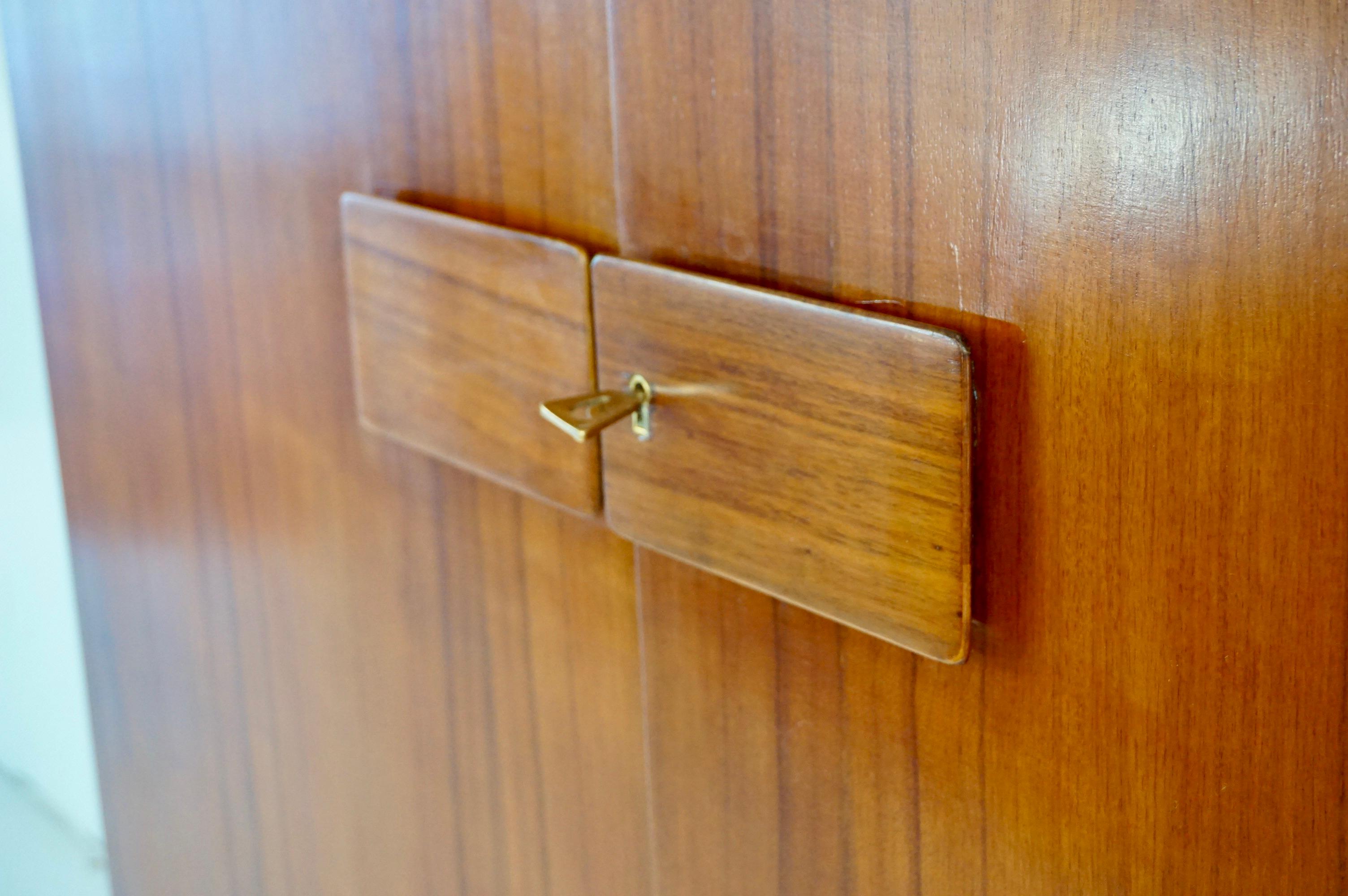 Brass Pair of Gio Ponti Wardrobe  Doors from the Hotel Royal, Naples, 1955 For Sale