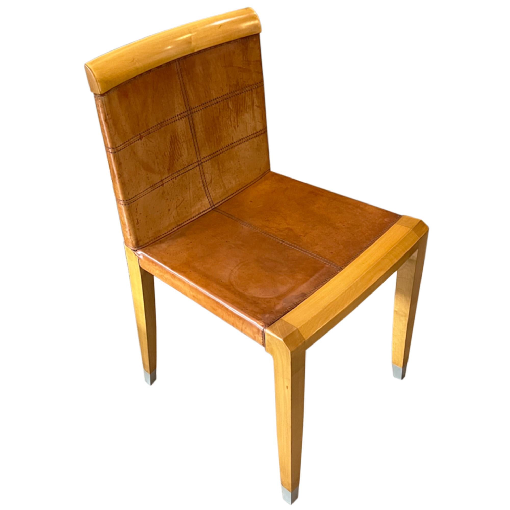 Italian Pair of Giorgetti 1980s Dining Chairs