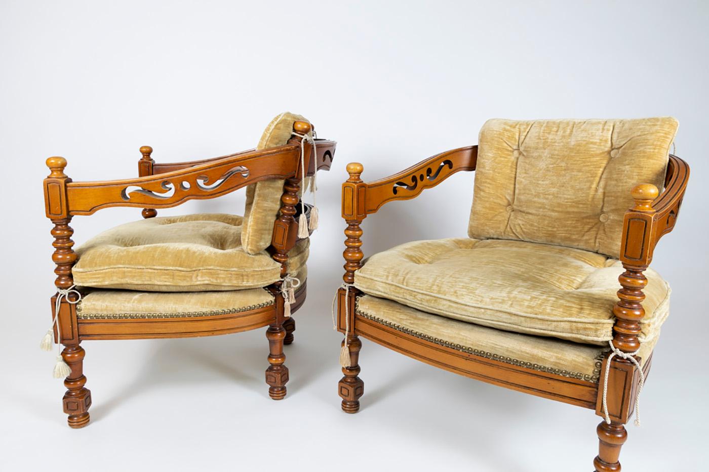 Pair of Giorgetti Armchairs Gallery Collection, Made in Italy, 1970s In Good Condition For Sale In Enschede, Overijssel