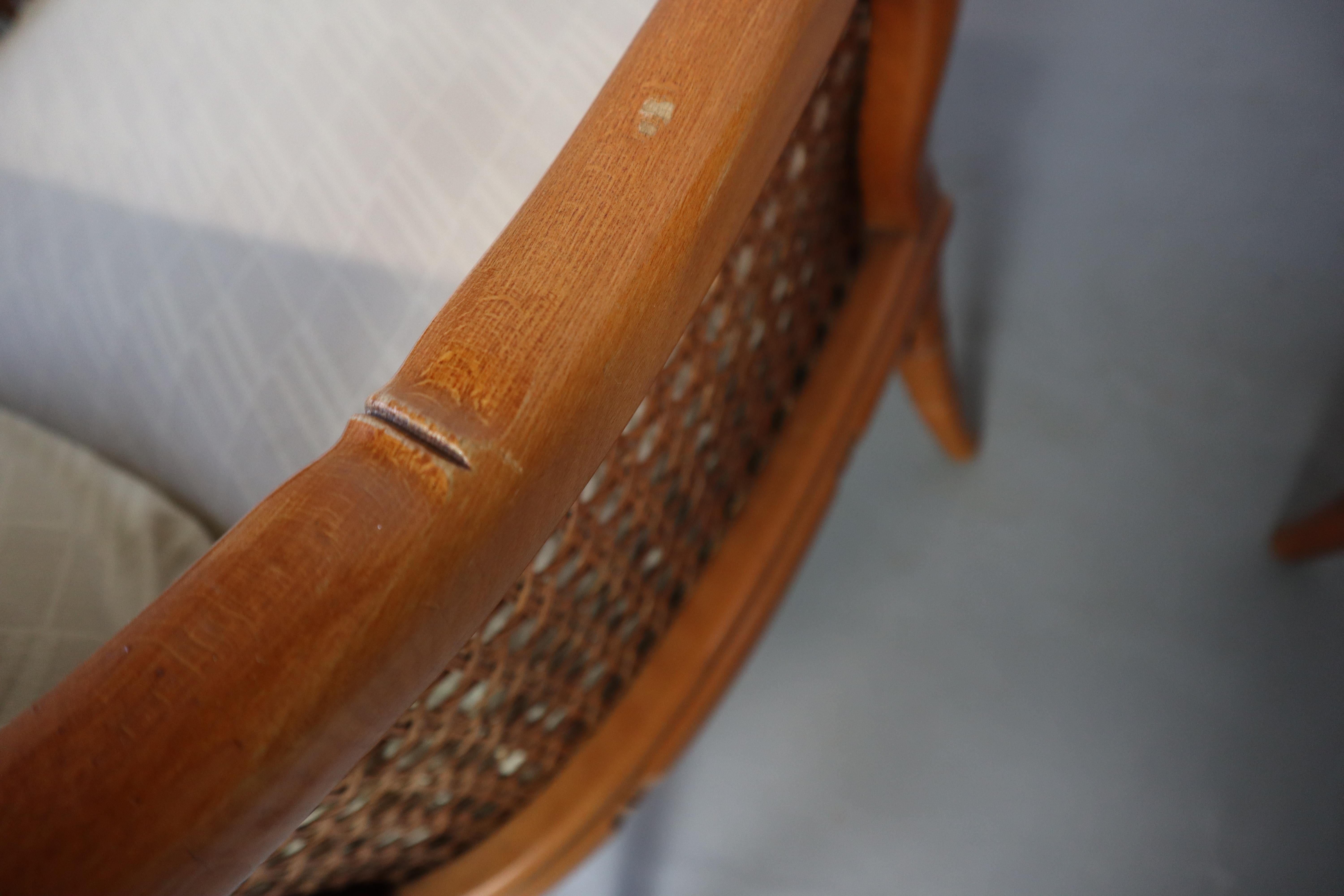 Pair of Giorgetti Faux Bamboo and Rattan Armchairs, 1970s 5