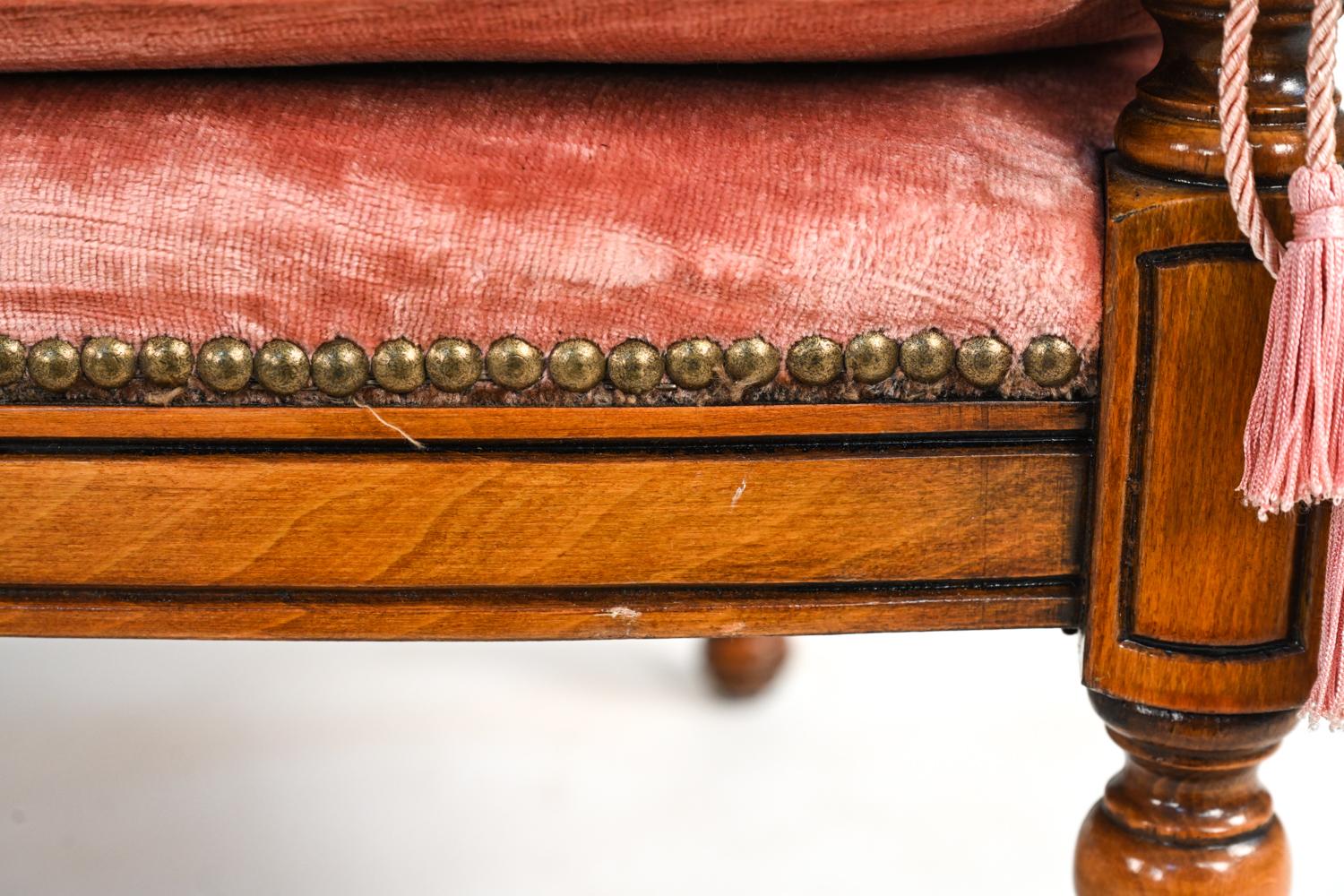 Italian Pair of Giorgetti Gallery Carved Barrel-Back Armchairs, c. 1970's