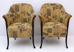 Pair of Giorgetti Italian Armchairs "Progetti", 1980s