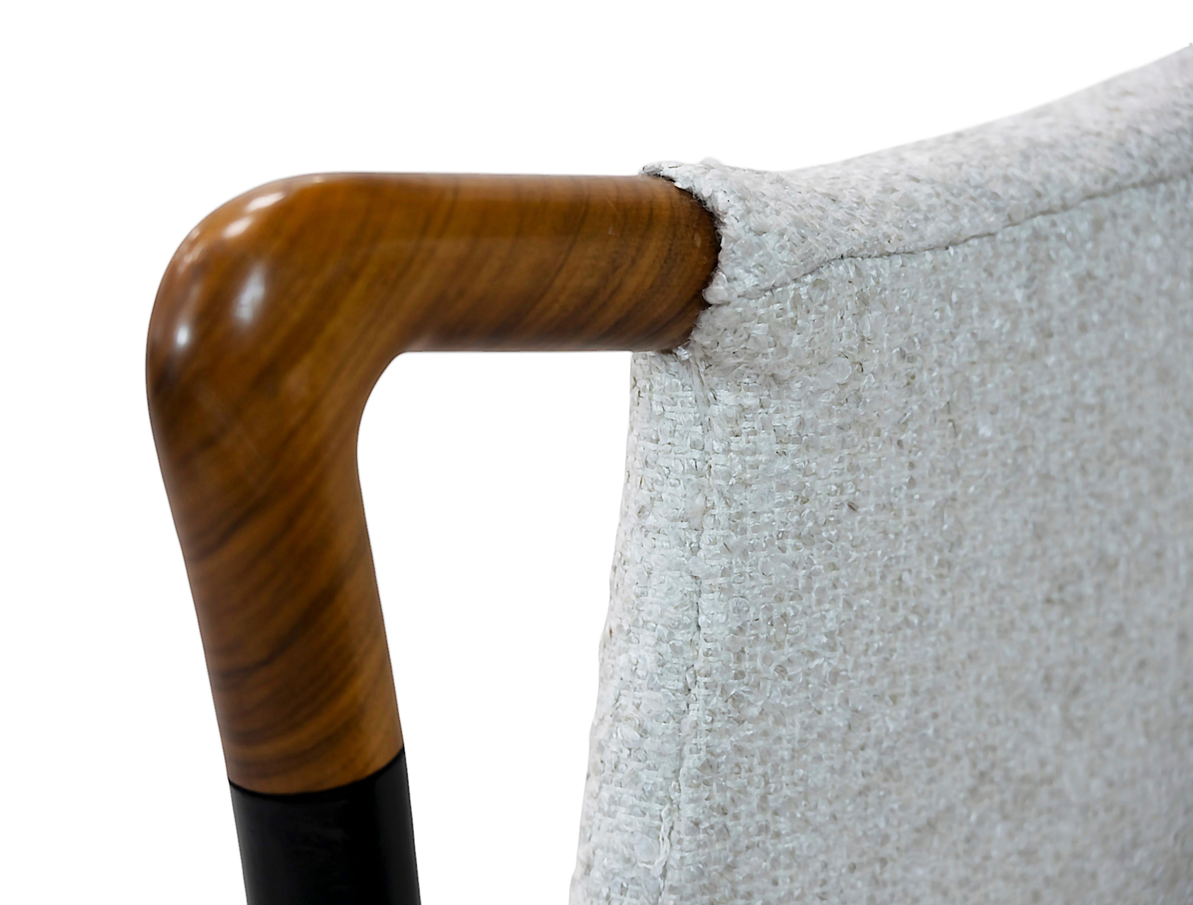 Textile Pair of Giorgetti Progetti Armchairs and Pouf by Umberto Asnago For Sale