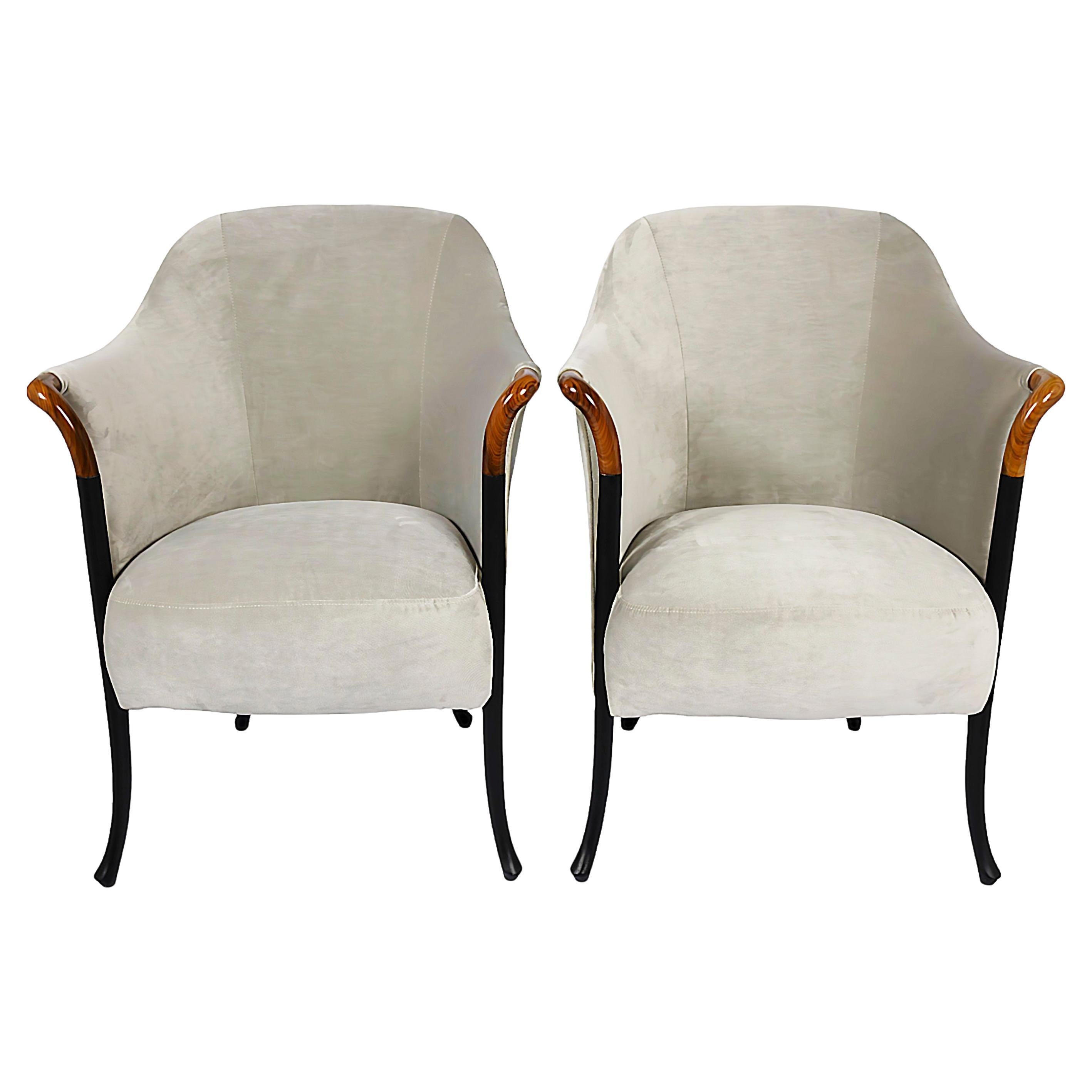 Pair of Giorgetti Progetti Armchairs by Umberto Asnago For Sale