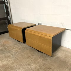 Pair of Giovanni Offredi Postmodern Nightstands or Bedside Tables for Saporiti