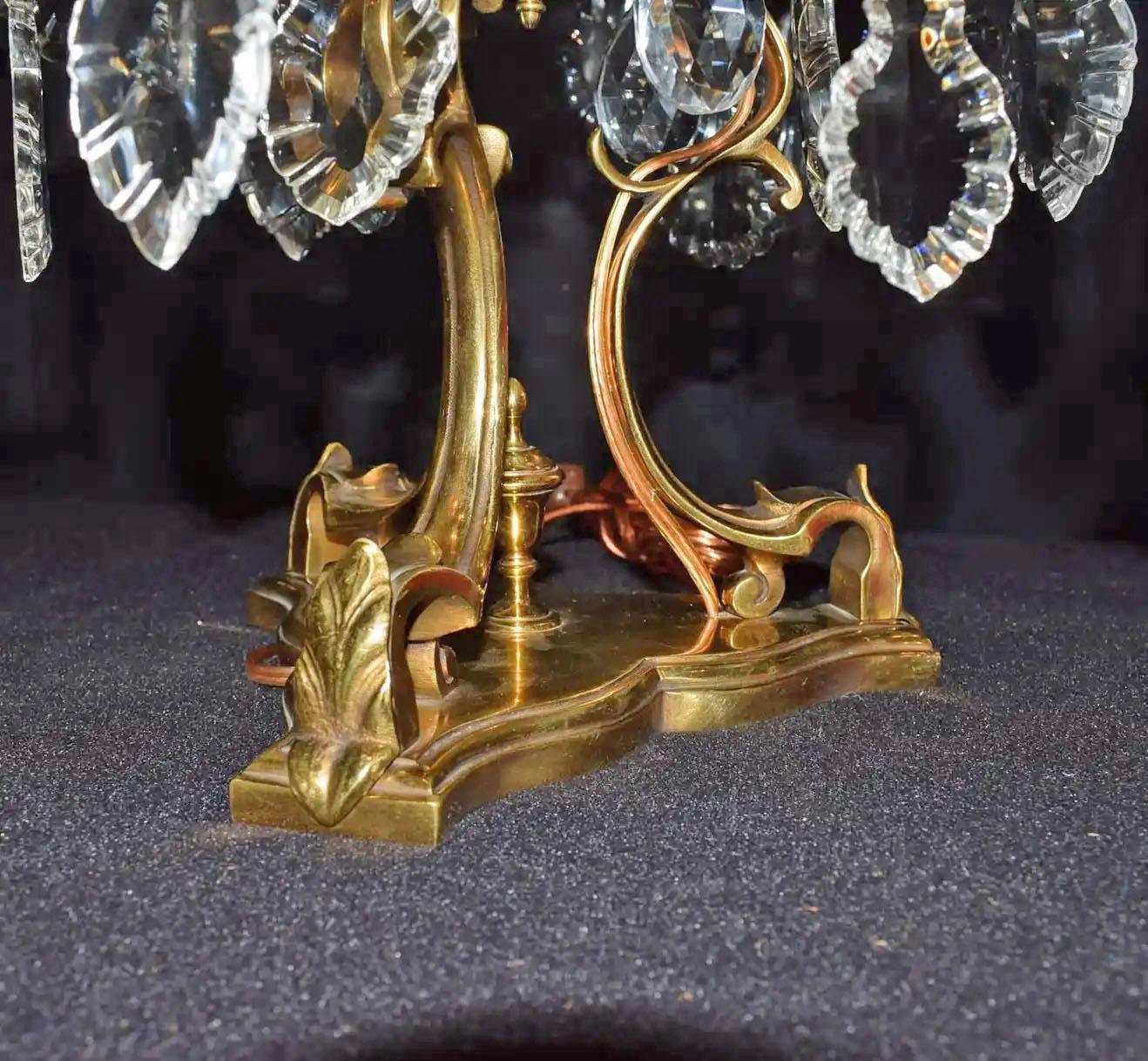 Bronze Pair of Girandoles For Sale