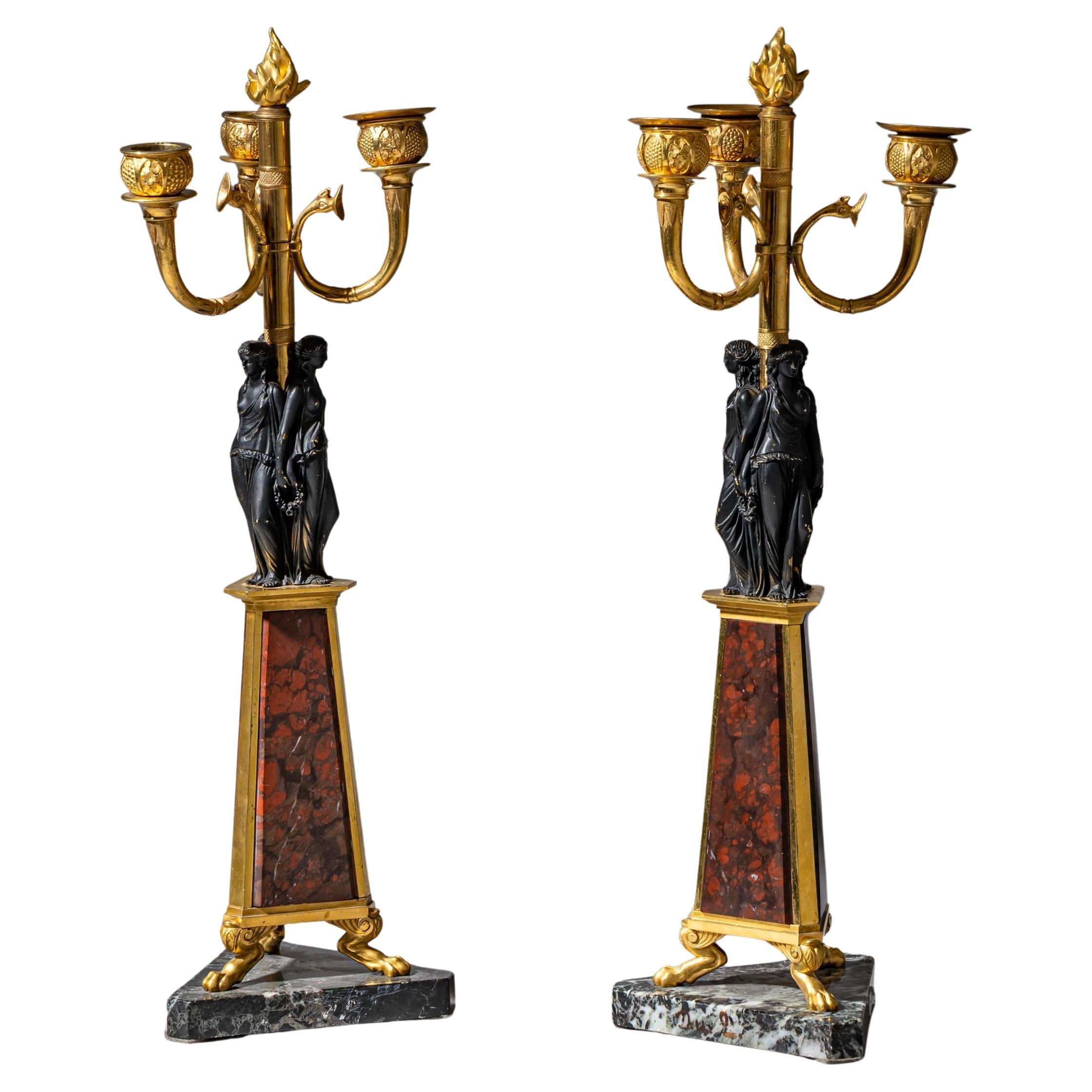 Pair of Girandoles, Probably Italy, 19th Century