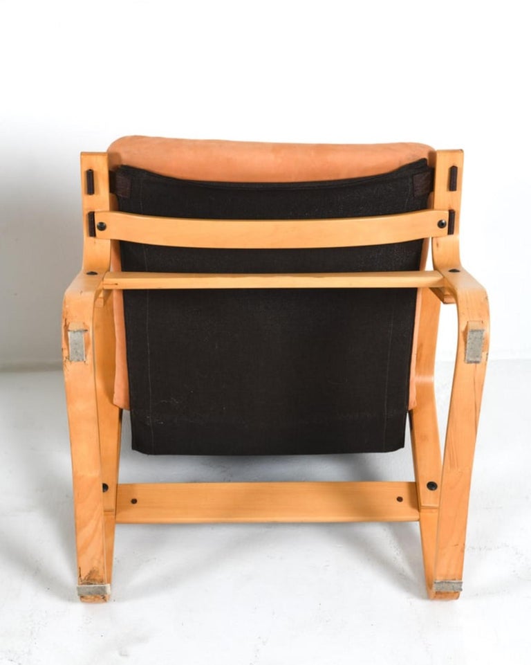 Pair of Giske Carlsen For Kleppe Mobelfabrik, Suede/NuBuck Lounge