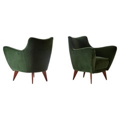 Pair of Giulia Veronesi Perla Chairs, ISA Bergamo, Italy, 1950s