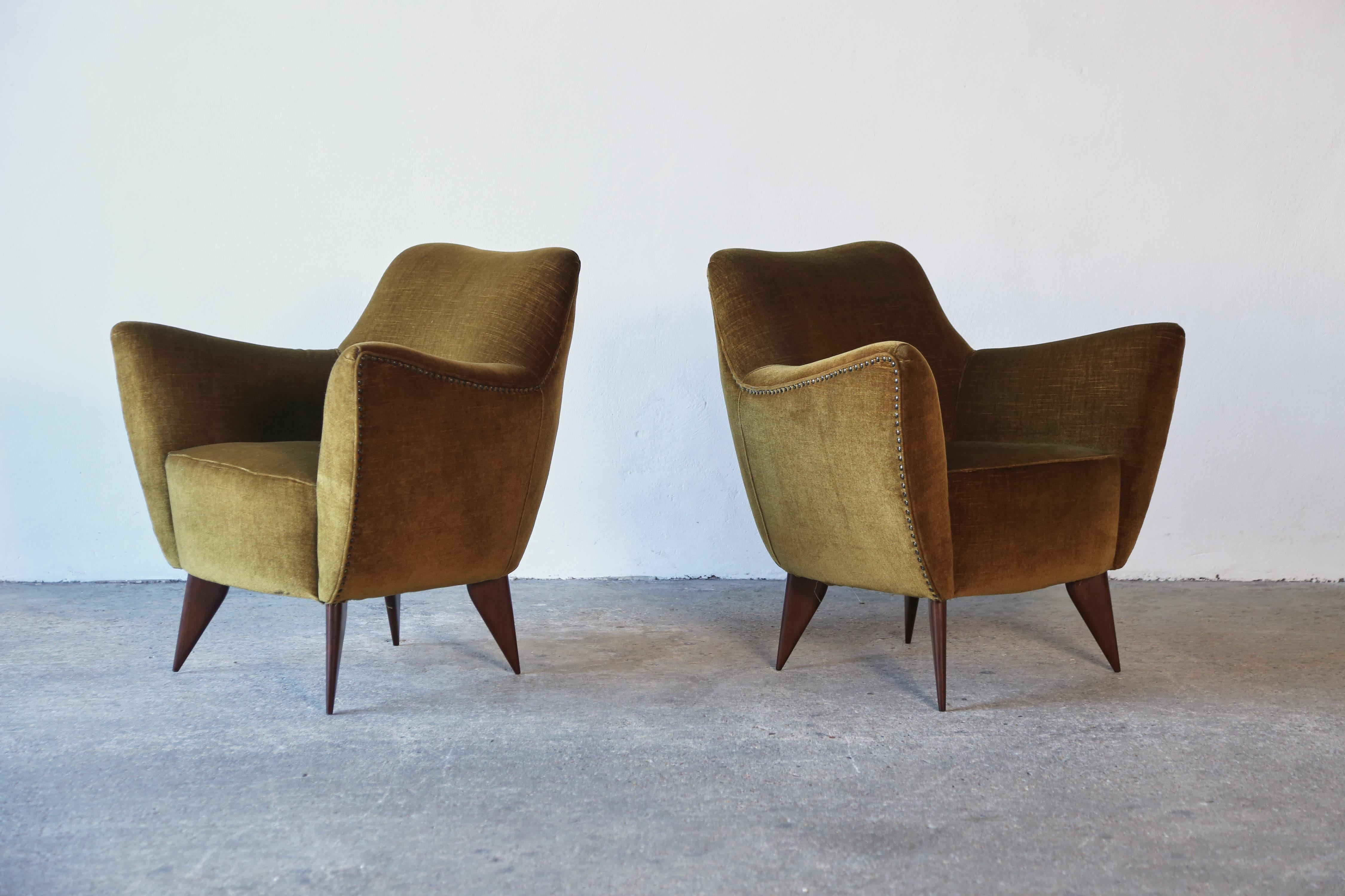 Ein Paar Giulia Veronesi Perla-Stühle, ISA Bergamo, Italien, 1950er Jahre im Angebot 5