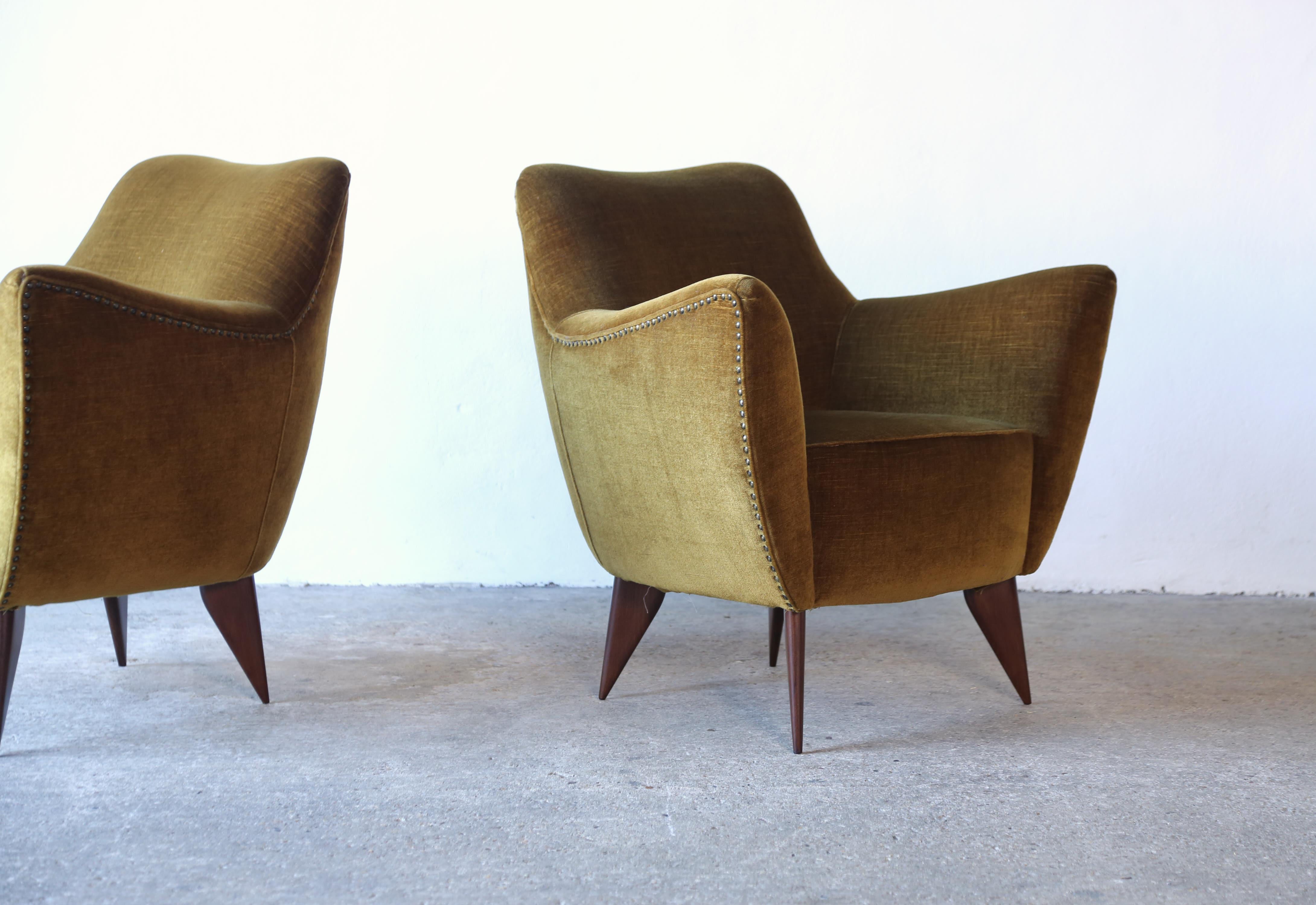 Ein Paar Giulia Veronesi Perla-Stühle, ISA Bergamo, Italien, 1950er Jahre im Angebot 6