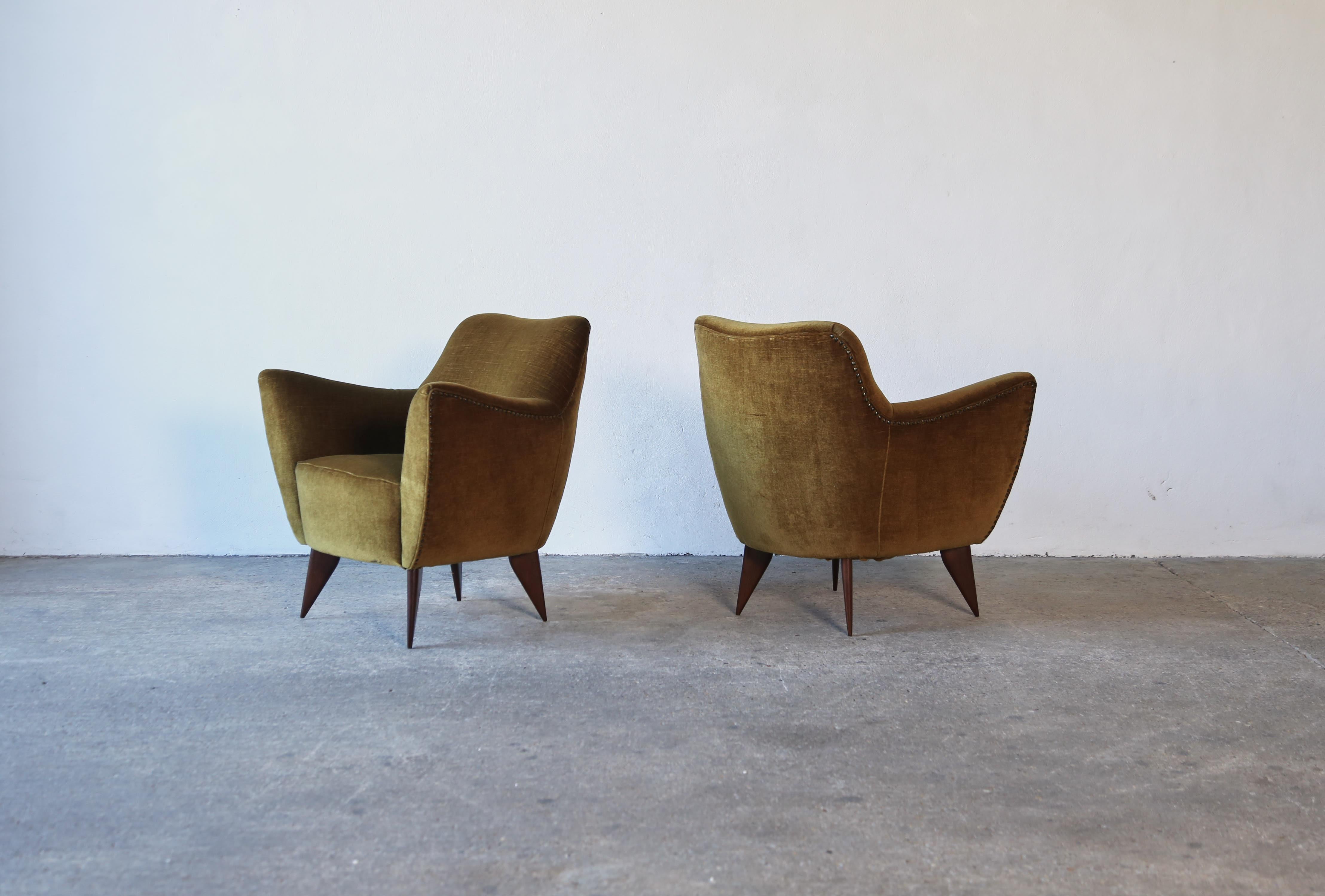 Ein Paar Giulia Veronesi Perla-Stühle, ISA Bergamo, Italien, 1950er Jahre im Angebot 8