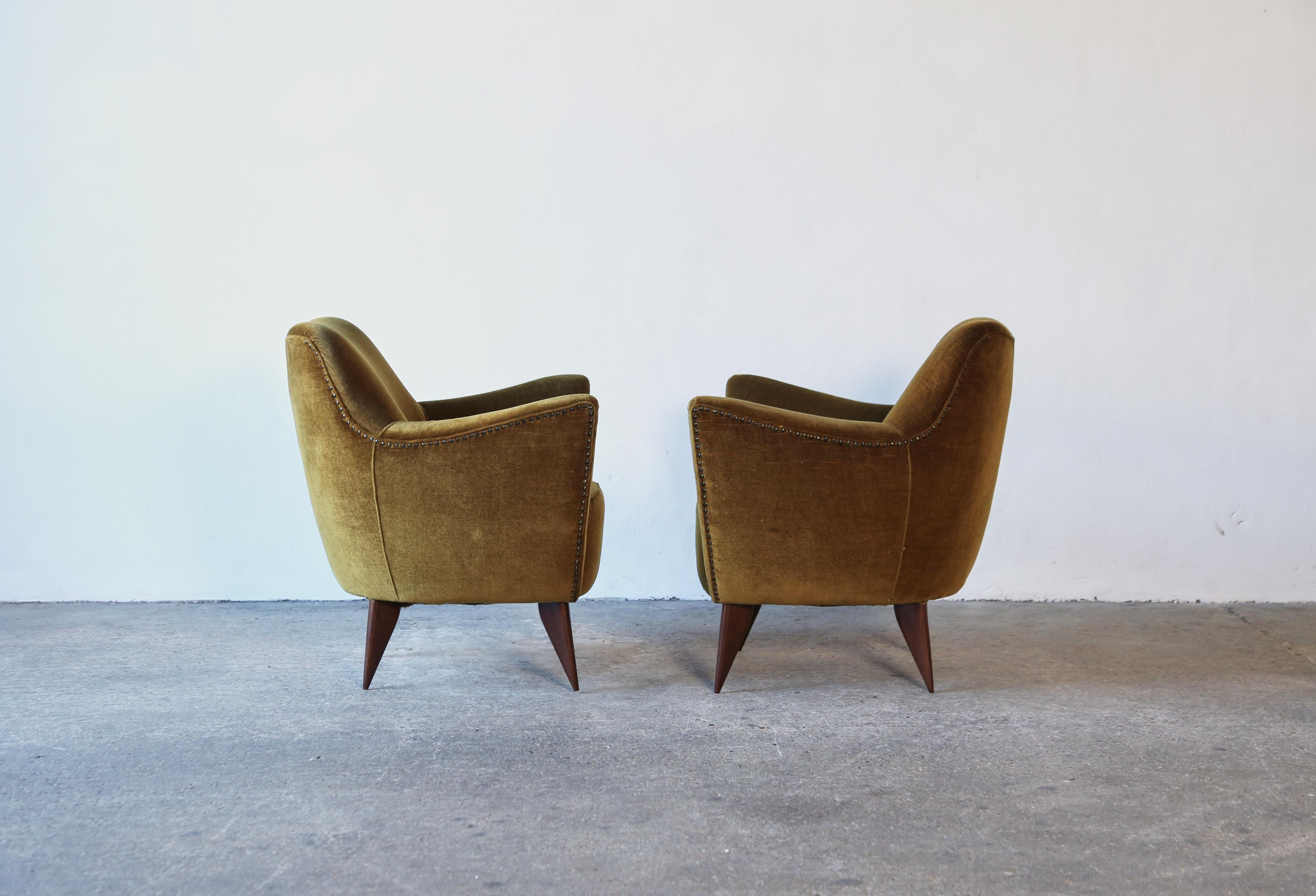Ein Paar Giulia Veronesi Perla-Stühle, ISA Bergamo, Italien, 1950er Jahre im Angebot 10