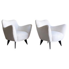 Pair of Giulia Veronesi “Perla” Lounge Chairs for ISA Bergamo, Italy, 1950’s