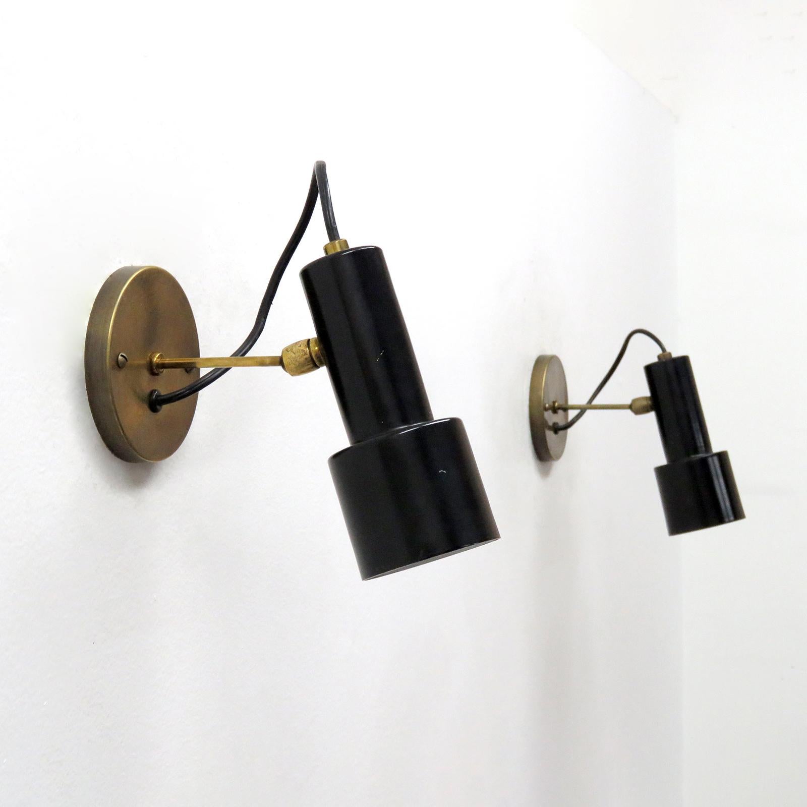 Pair of Giuseppe Ostuni Wall Lights, 1950s In Good Condition In Los Angeles, CA