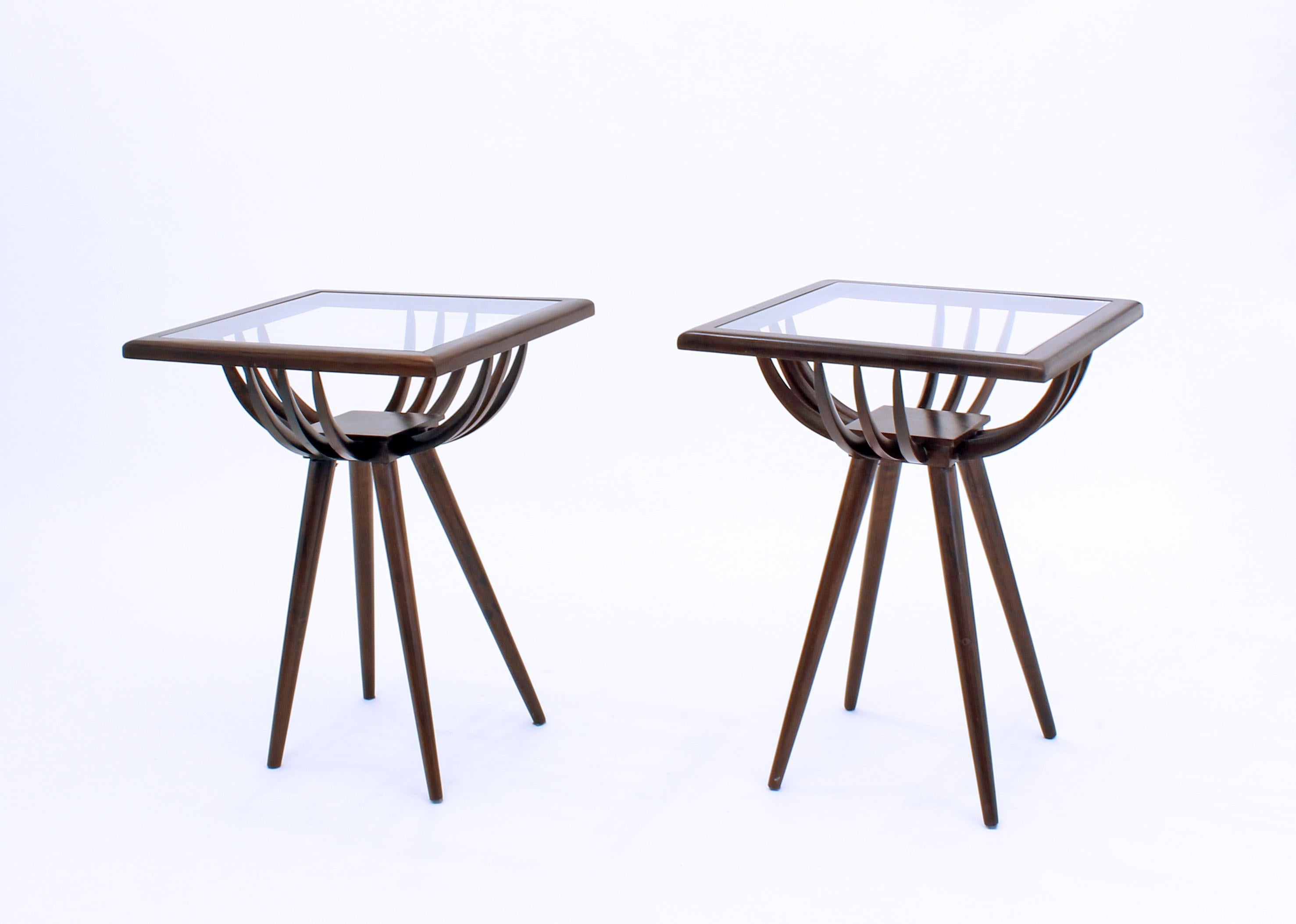 Pair of Giuseppe Scapinelli Side Tables In Good Condition For Sale In Washington, DC