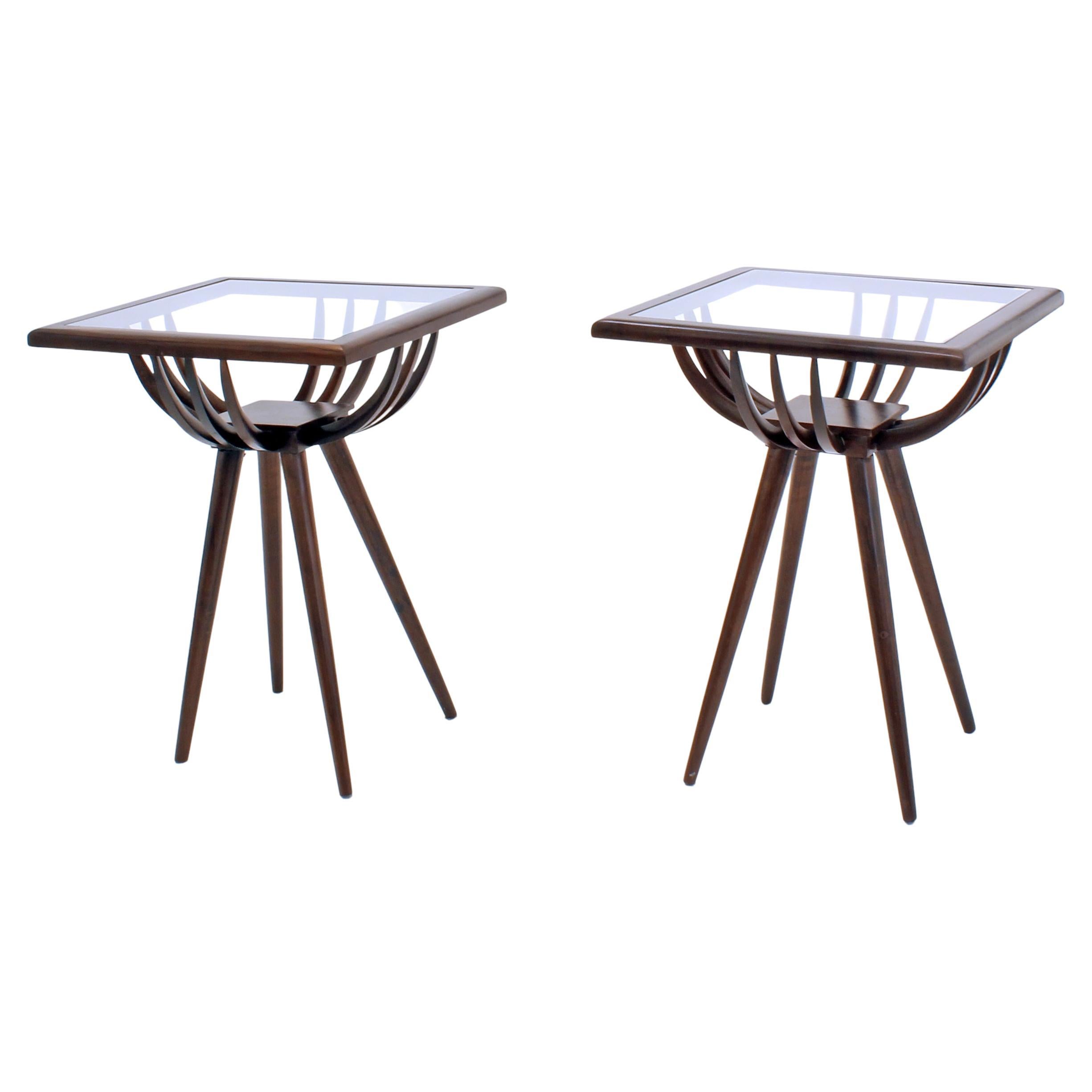 Pair of Giuseppe Scapinelli Side Tables For Sale