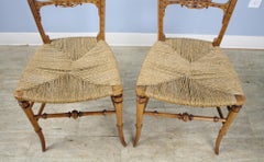 Pair of Glamorous Antique German Bedroom Chairs