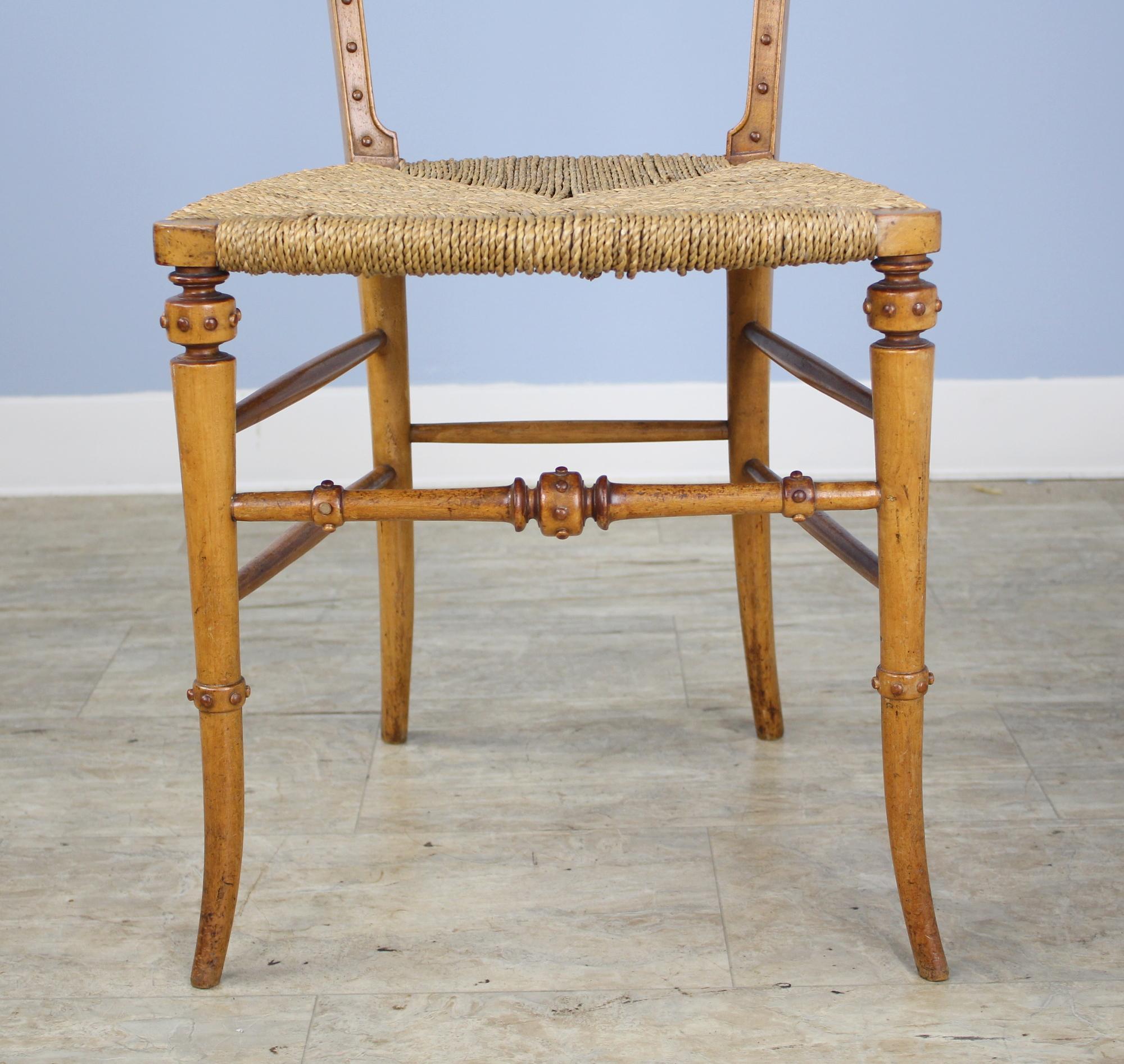 19th Century Pair of Glamorous Antique German Bedroom Chairs For Sale