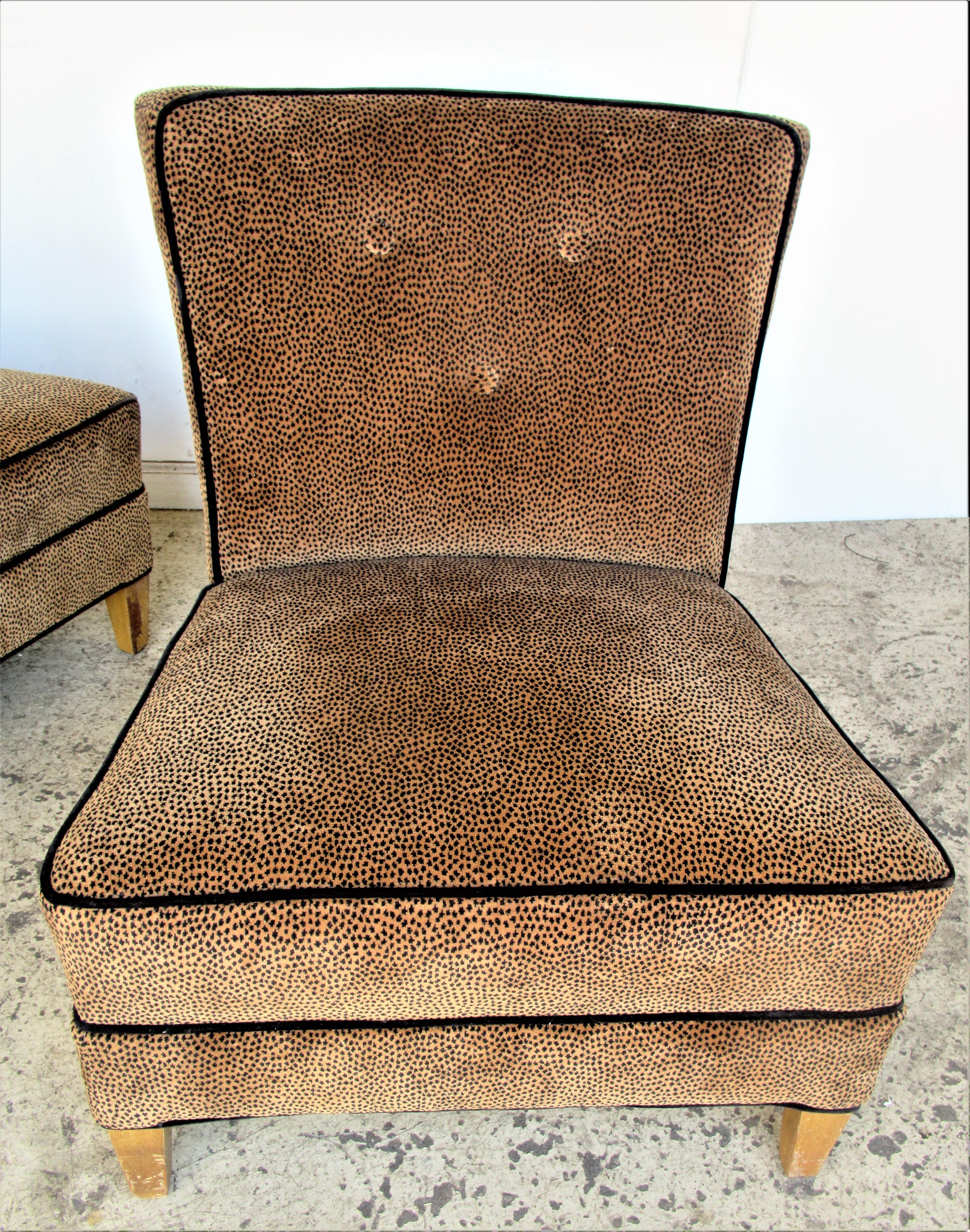 leopard slipper chair