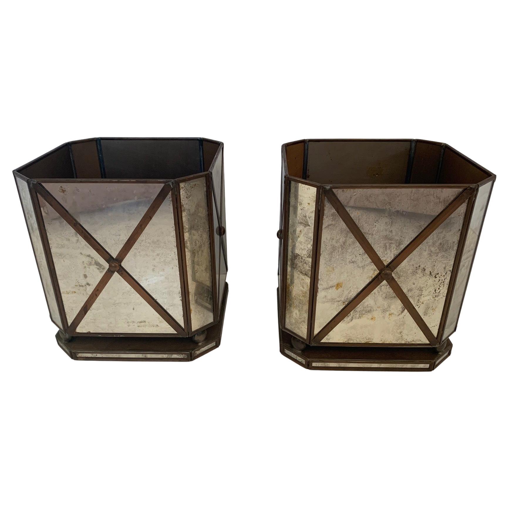 Pair of Glamorous Neoclassical Flowerpots or Cachepot