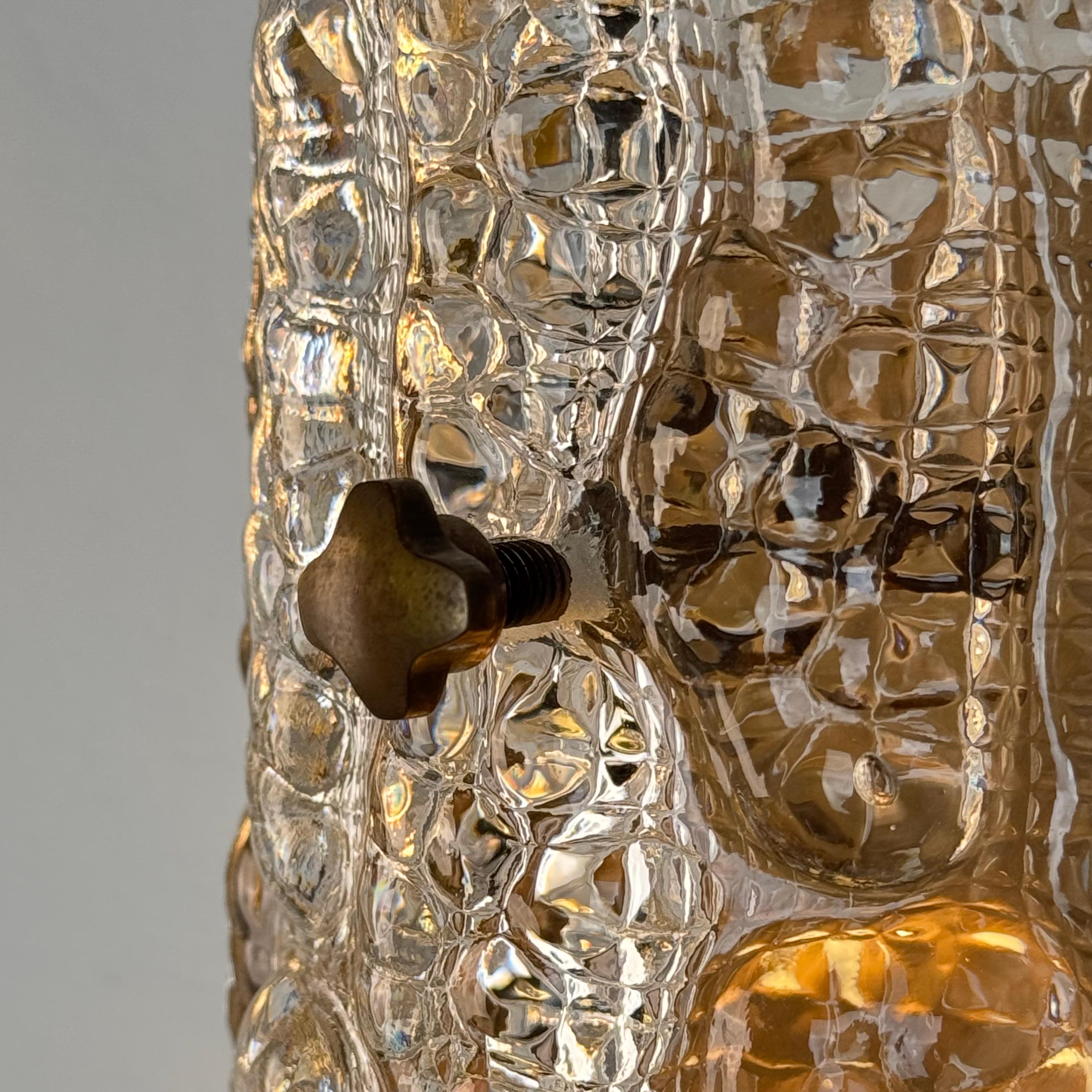 Ein Paar Wandleuchten aus Glas und Messing von Carl Fagerlund für Orrefors, 1970er Jahre im Angebot 6