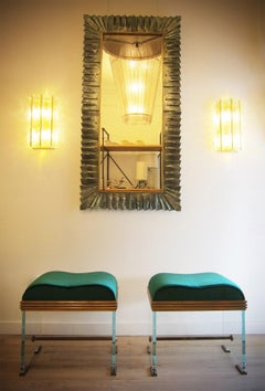 Glass and Bronze Stools, Italy