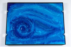 Pair of Glass and Resin Abstract Artworks by Zika