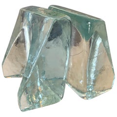 Pair of Glass Blenko Bookends