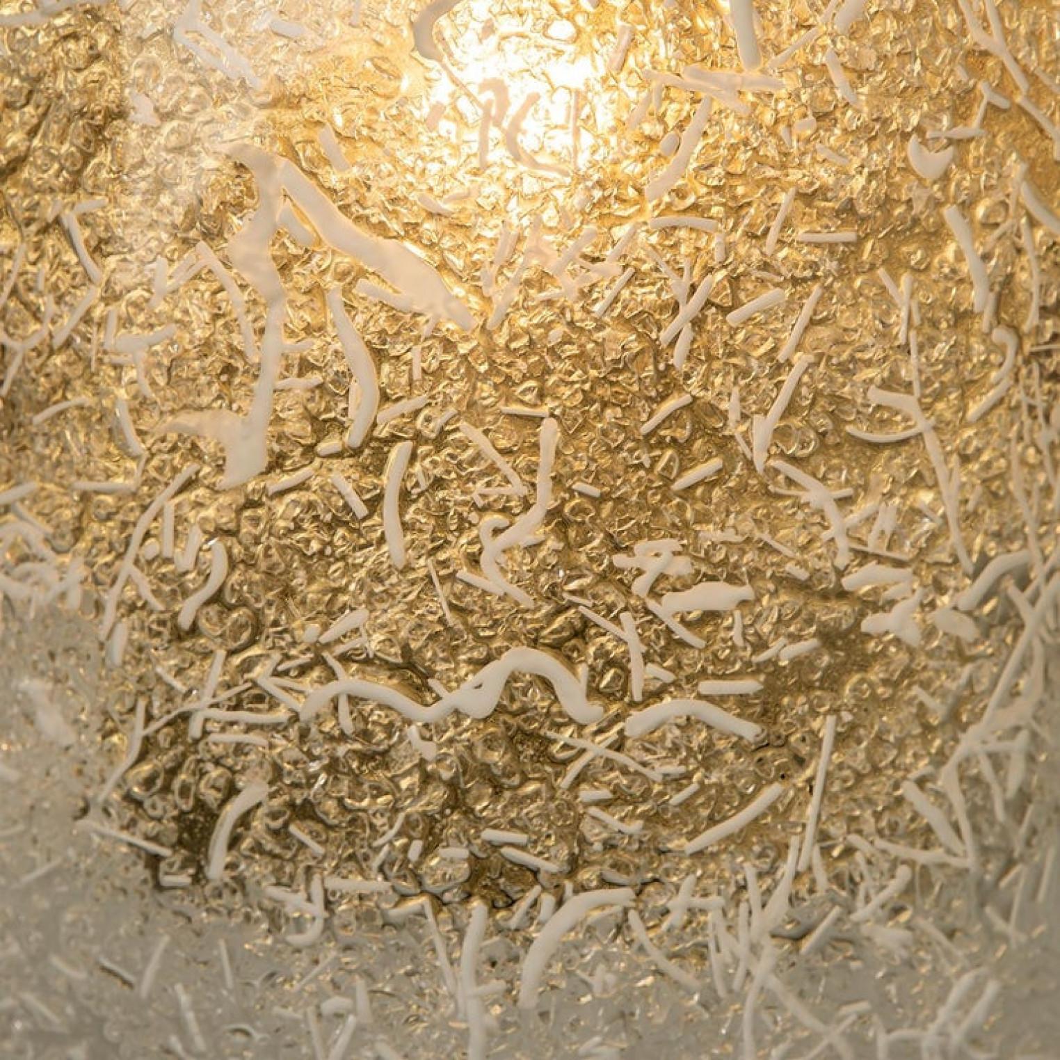 Paire d'Appliques Murales en Verre et Laiton de Hillebrand, Autriche, 1960 en vente 1
