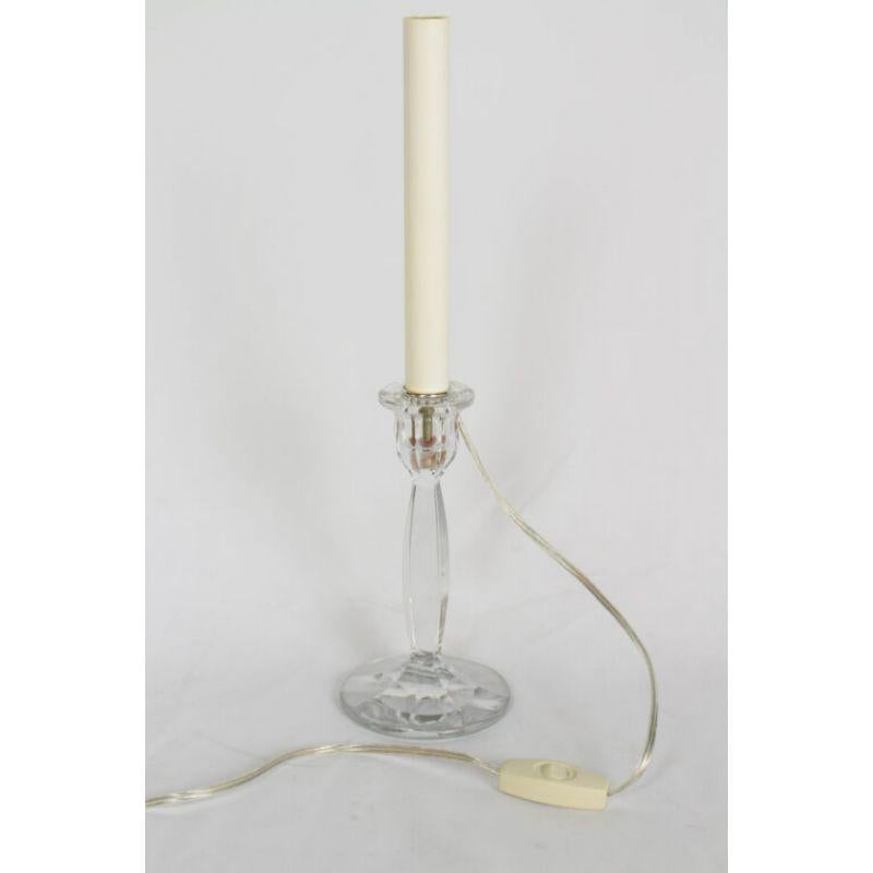 Edwardian Pair of Glass Candlestick Table Lamps For Sale